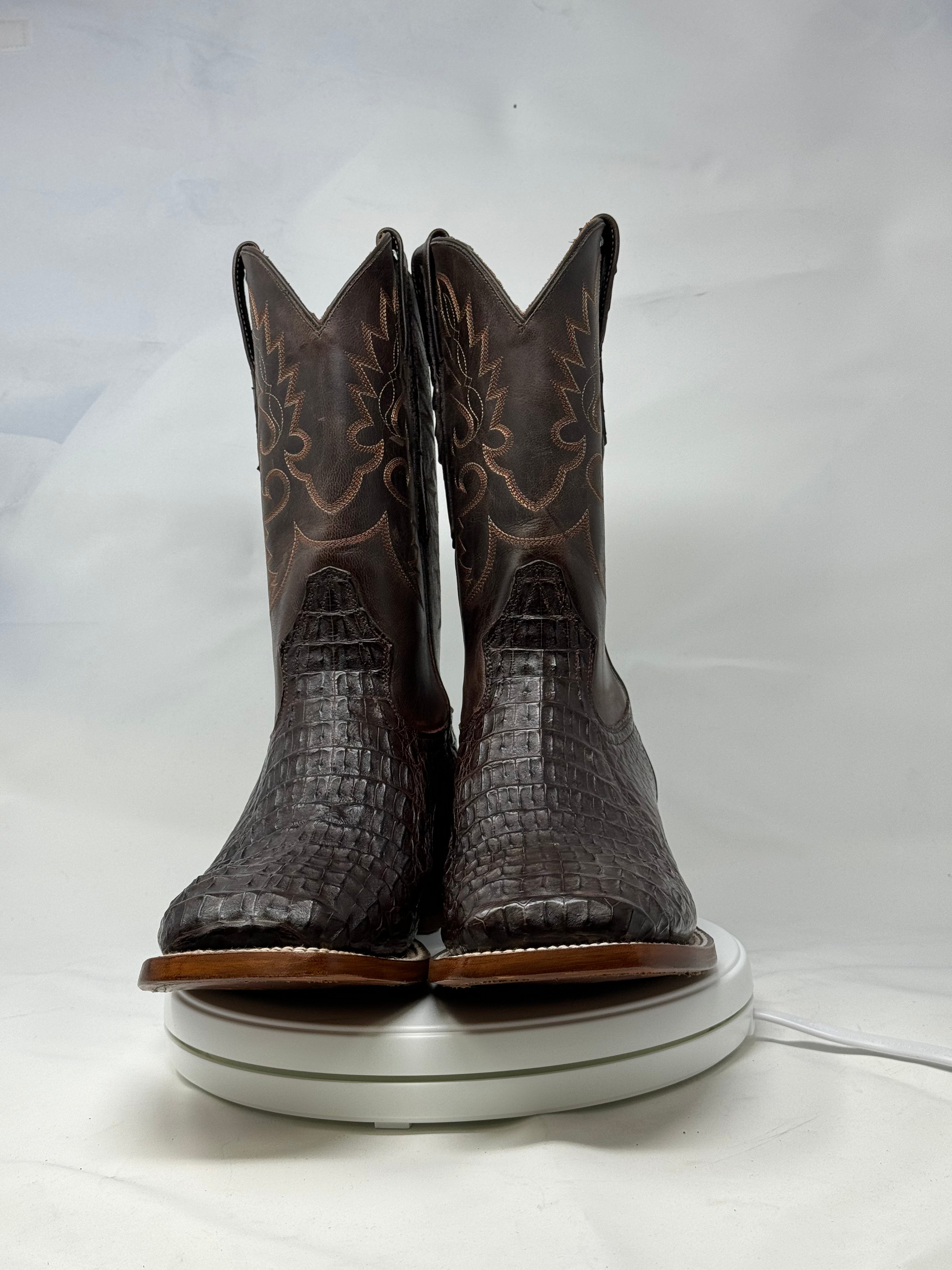 DJ2044 | Don Juan Boots Men's Caiman Back Chocolate H Toe P