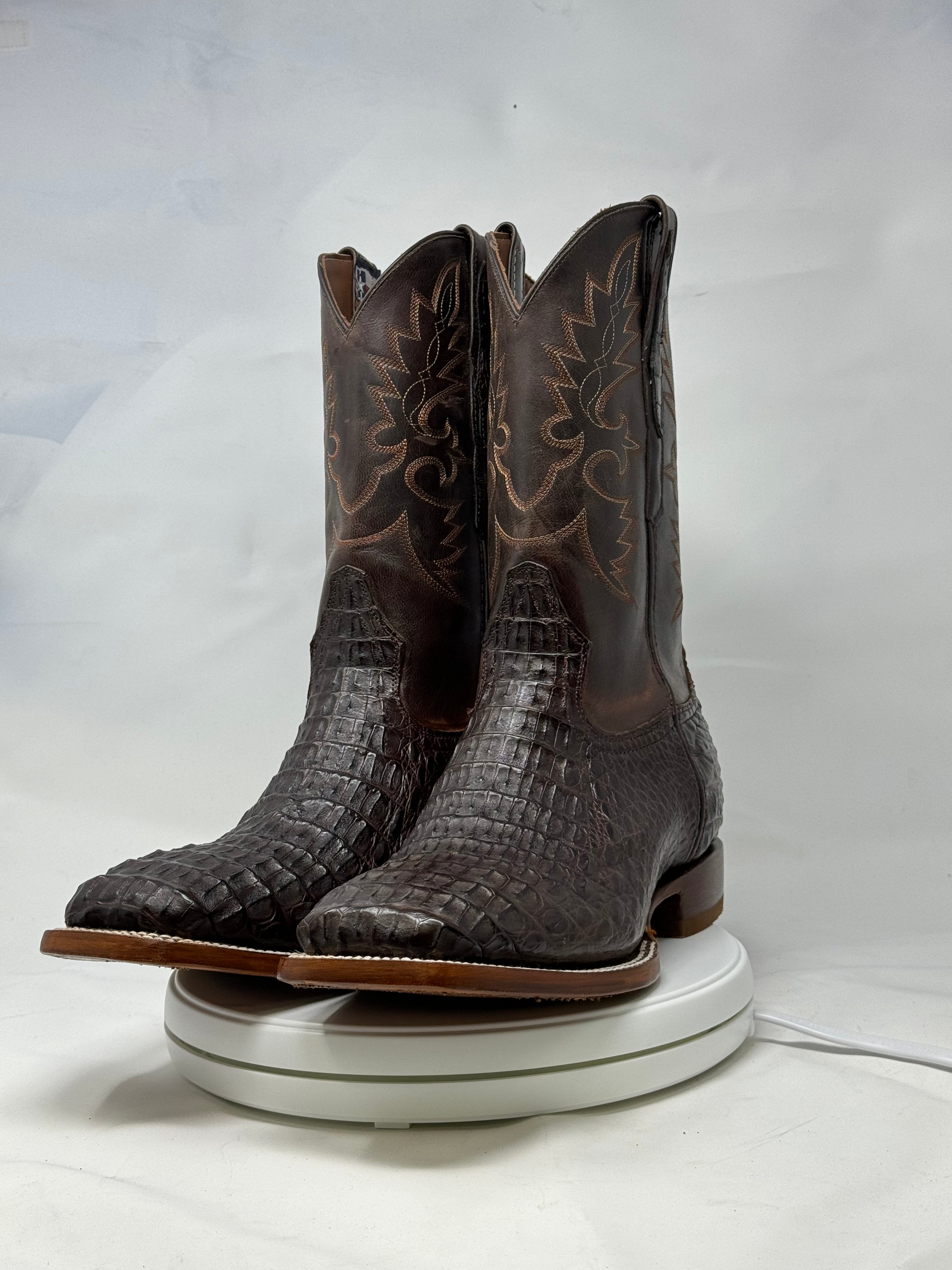 DJ2044 | Don Juan Boots Men's Caiman Back Chocolate H Toe P