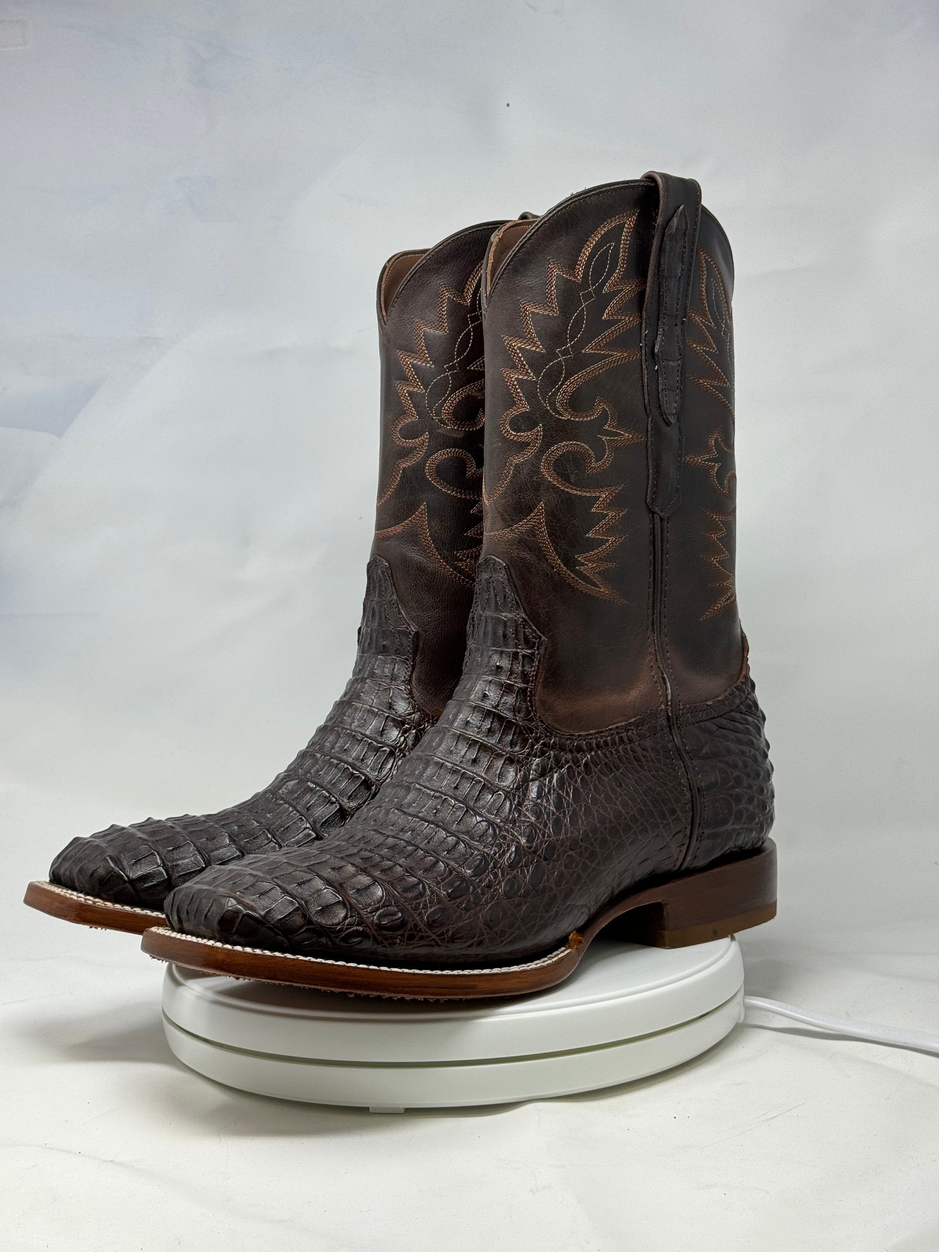 DJ2044 | Don Juan Boots Men's Caiman Back Chocolate H Toe P