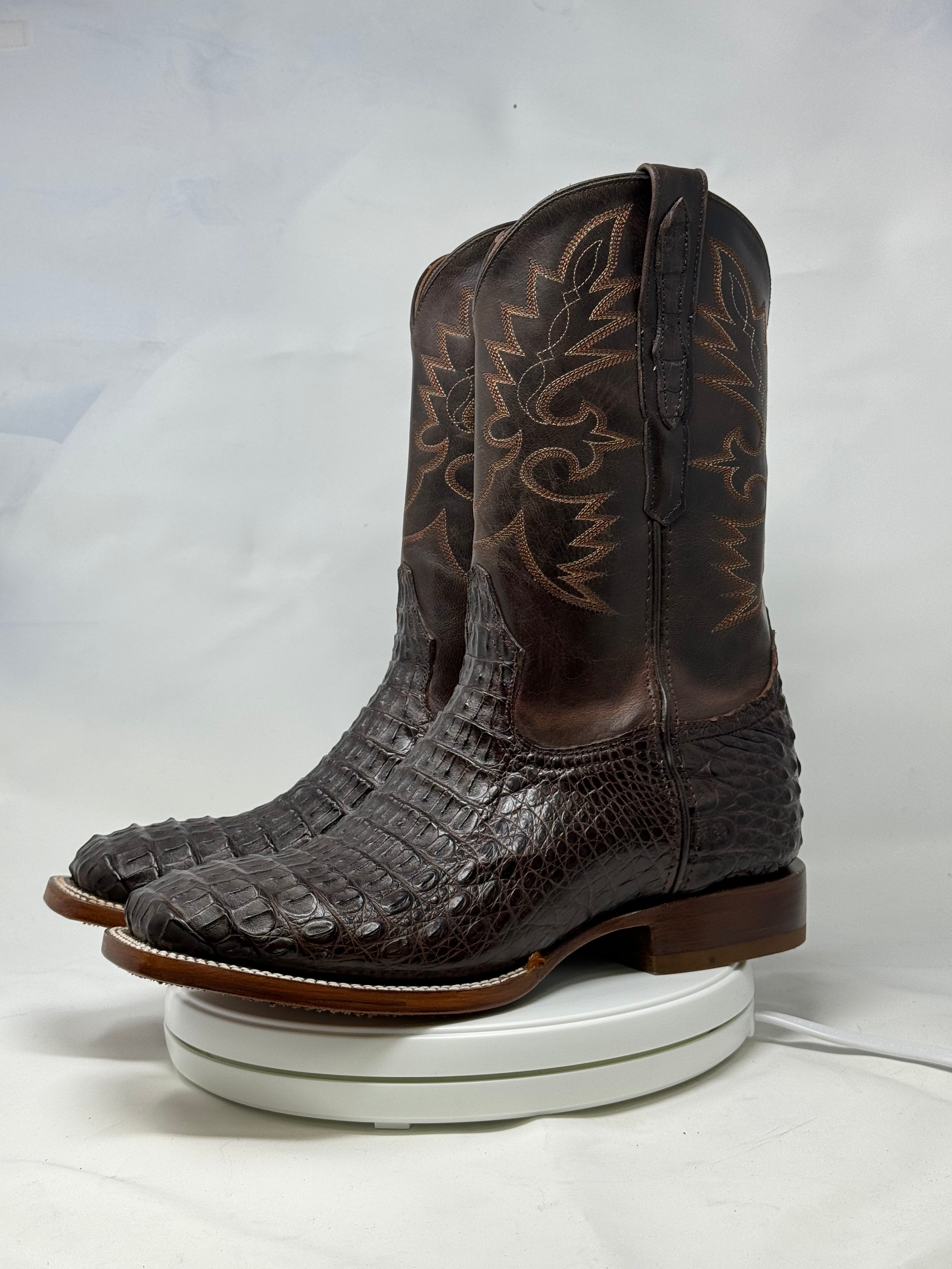 DJ2044 | Don Juan Boots Men's Caiman Back Chocolate H Toe P