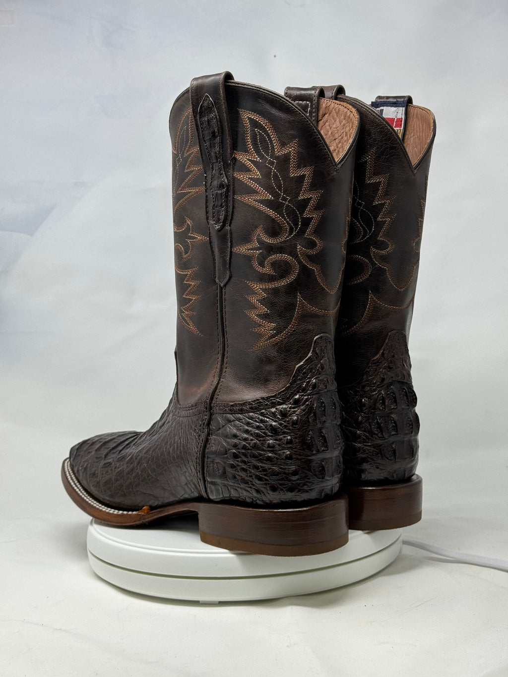 DJ2044 | Don Juan Boots Men's Caiman Back Chocolate H Toe P