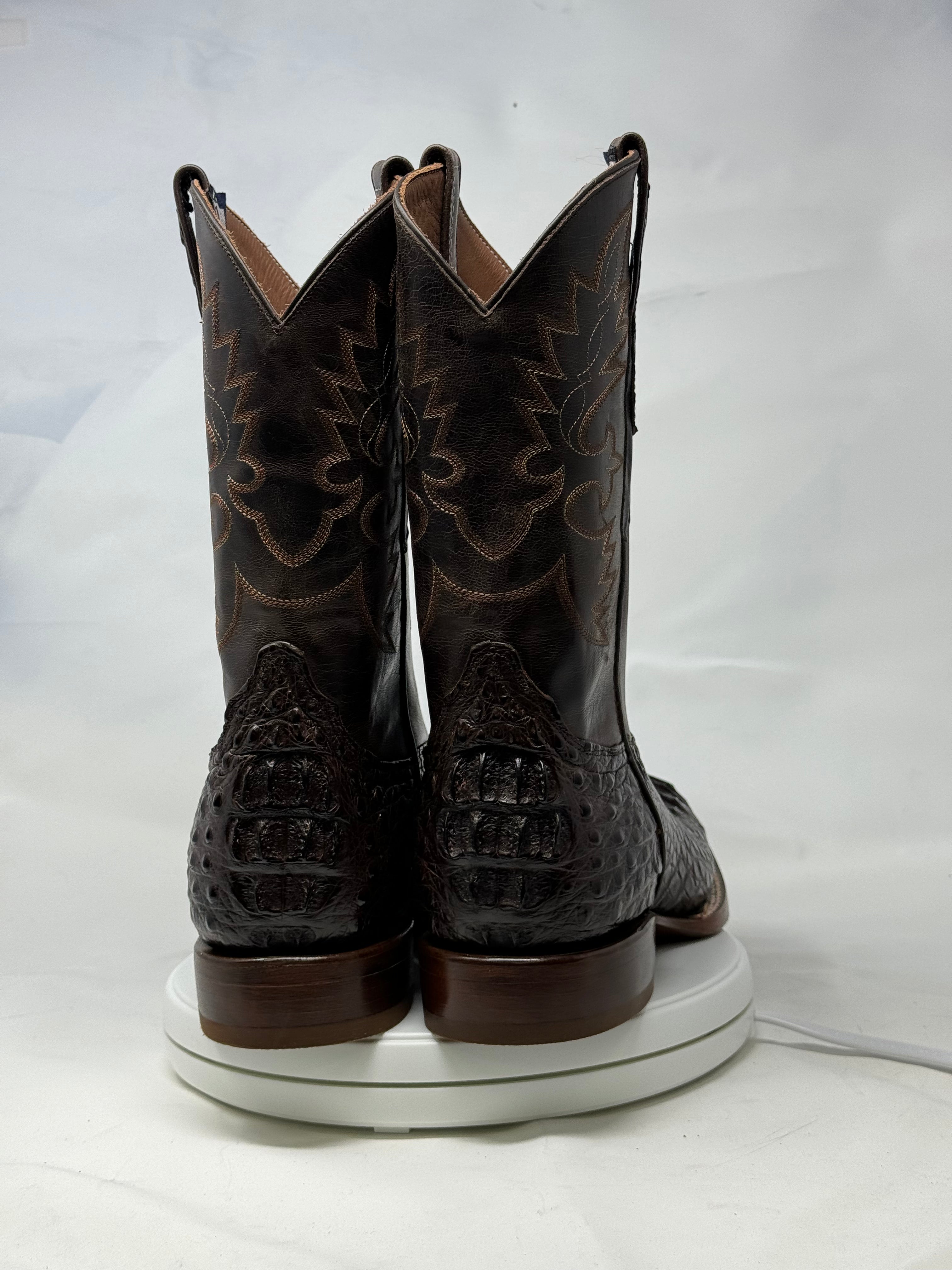 DJ2044 | Don Juan Boots Men's Caiman Back Chocolate H Toe P