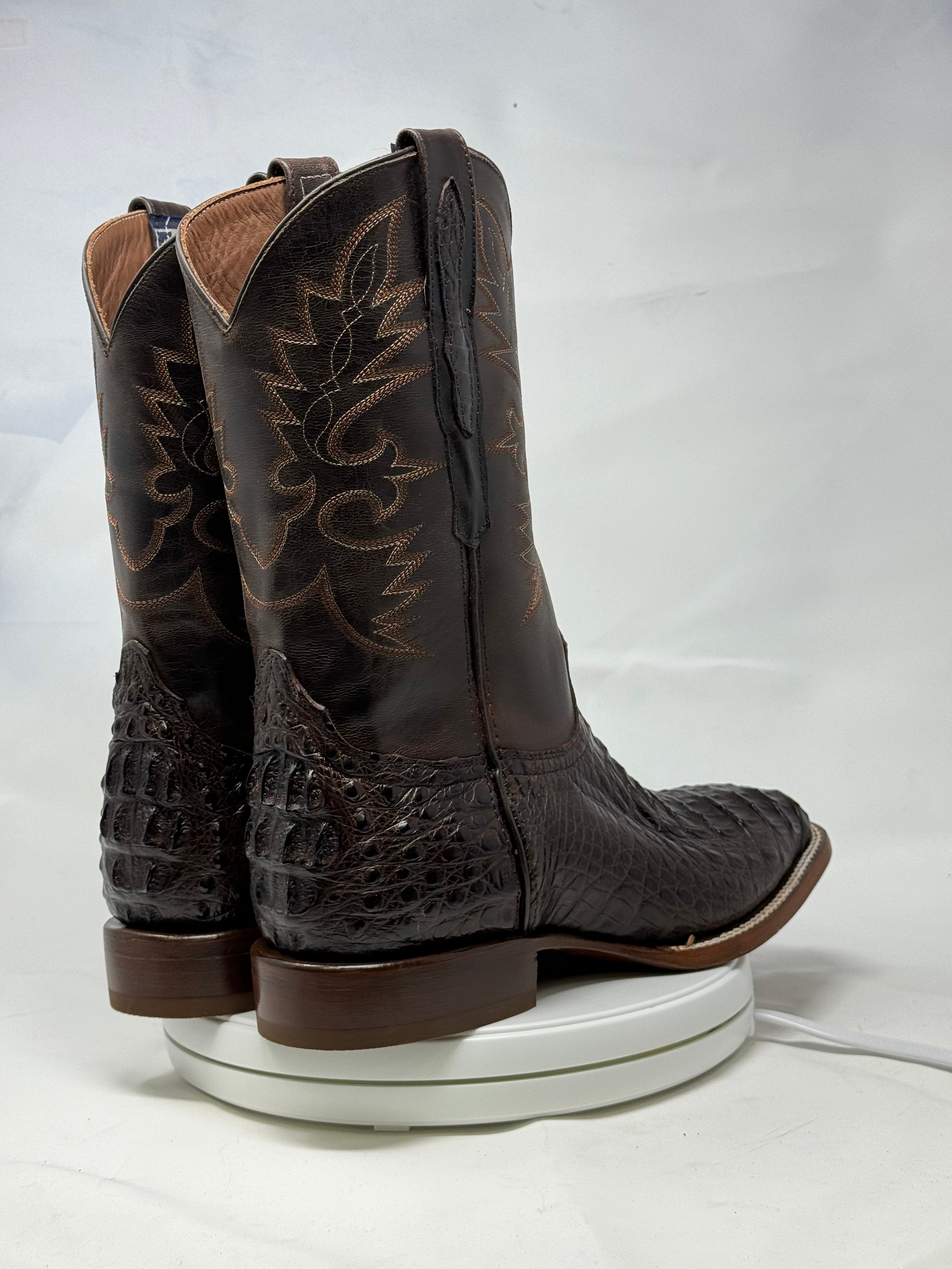 DJ2044 | Don Juan Boots Men's Caiman Back Chocolate H Toe P