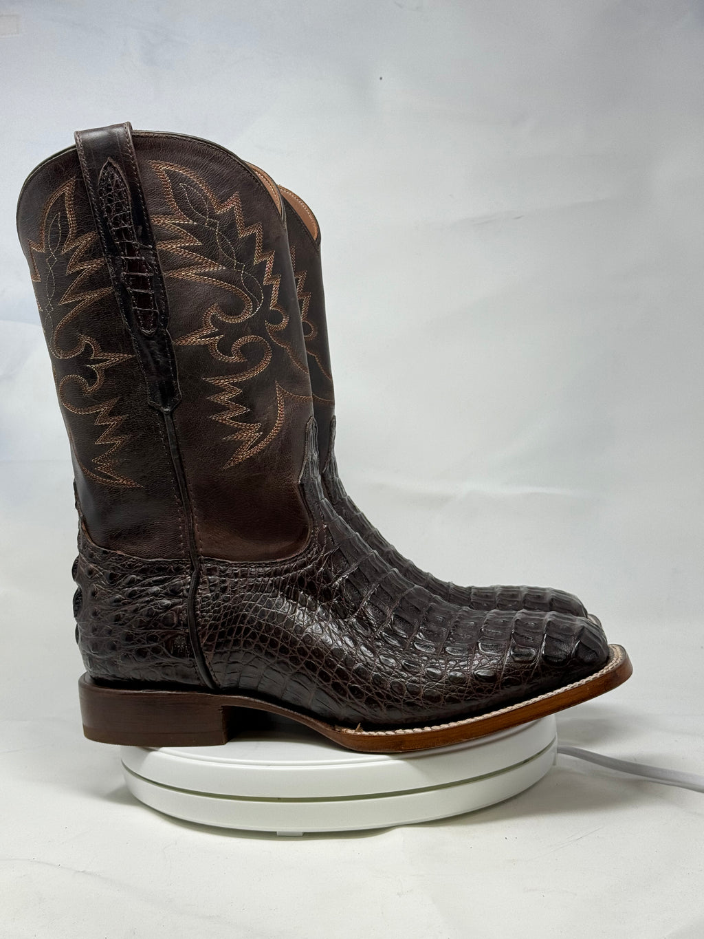 DJ2044 | Don Juan Boots Men's Caiman Back Chocolate H Toe P