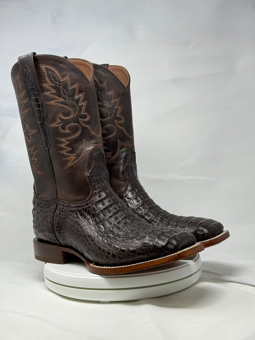 DJ2044 | Don Juan Boots Men's Caiman Back Chocolate H Toe P