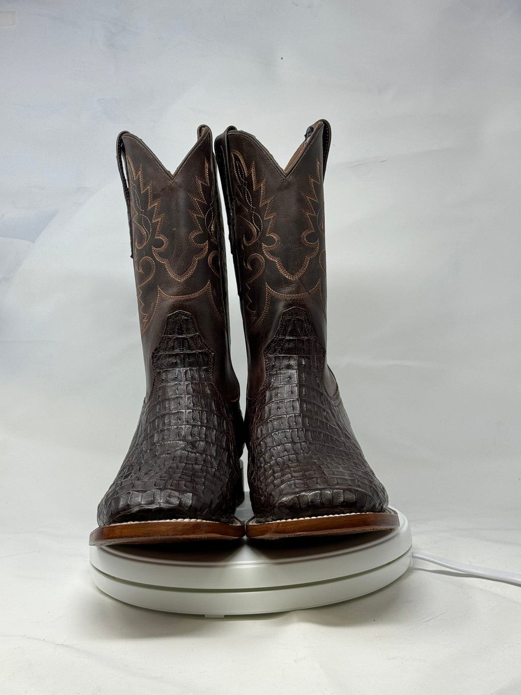 DJ2044 | Don Juan Boots Men's Caiman Back Chocolate H Toe P