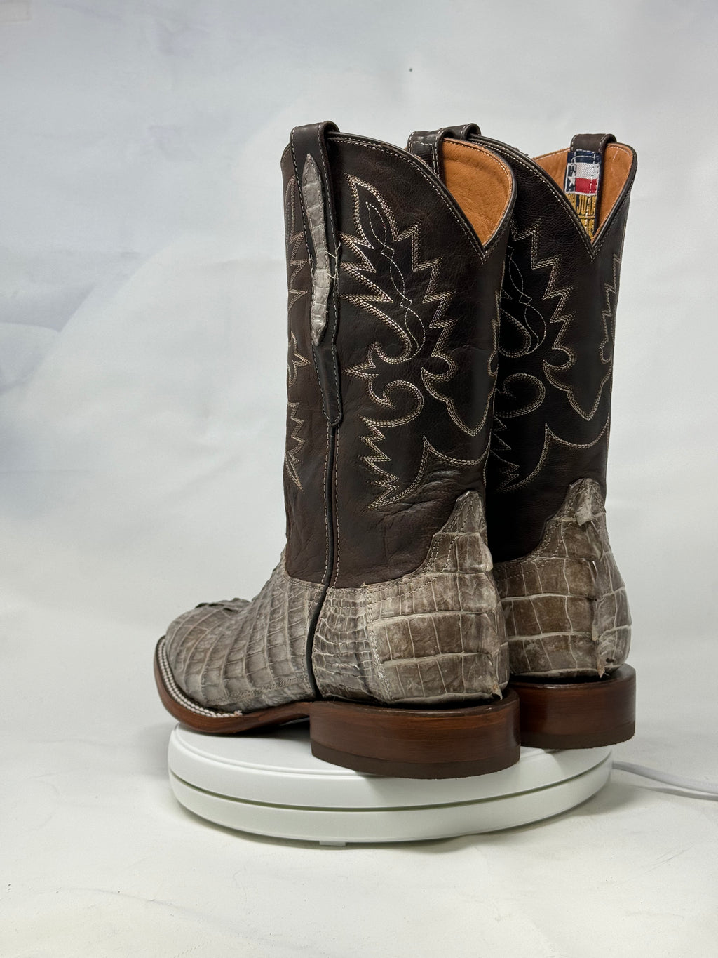 DJ2065 | Don Juan Boots Men's Caiman Tail Chocomink H Toe P