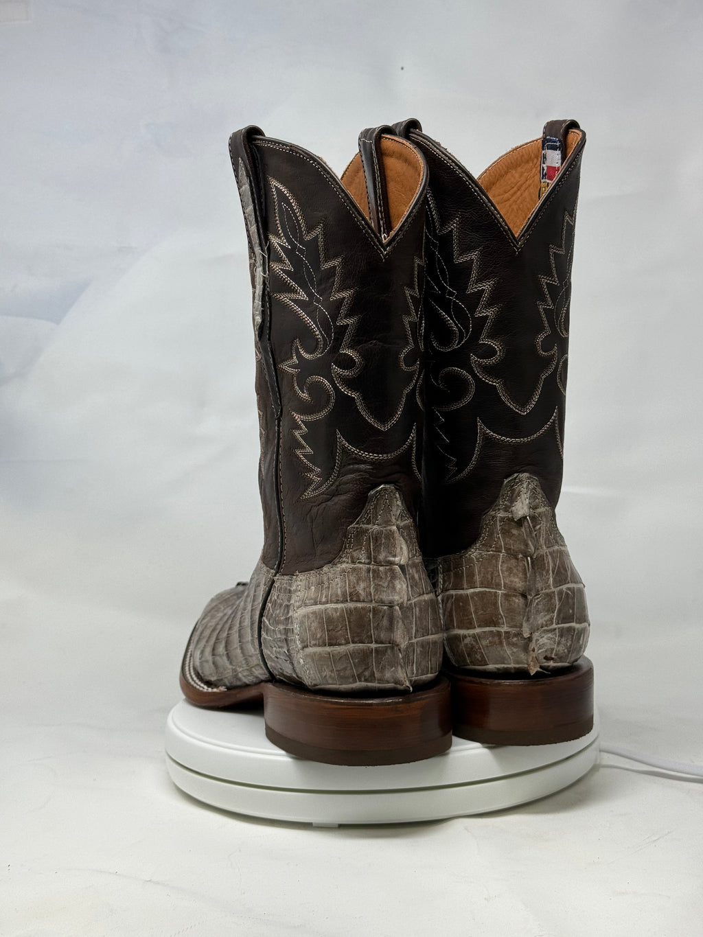 DJ2065 | Don Juan Boots Men's Caiman Tail Chocomink H Toe P