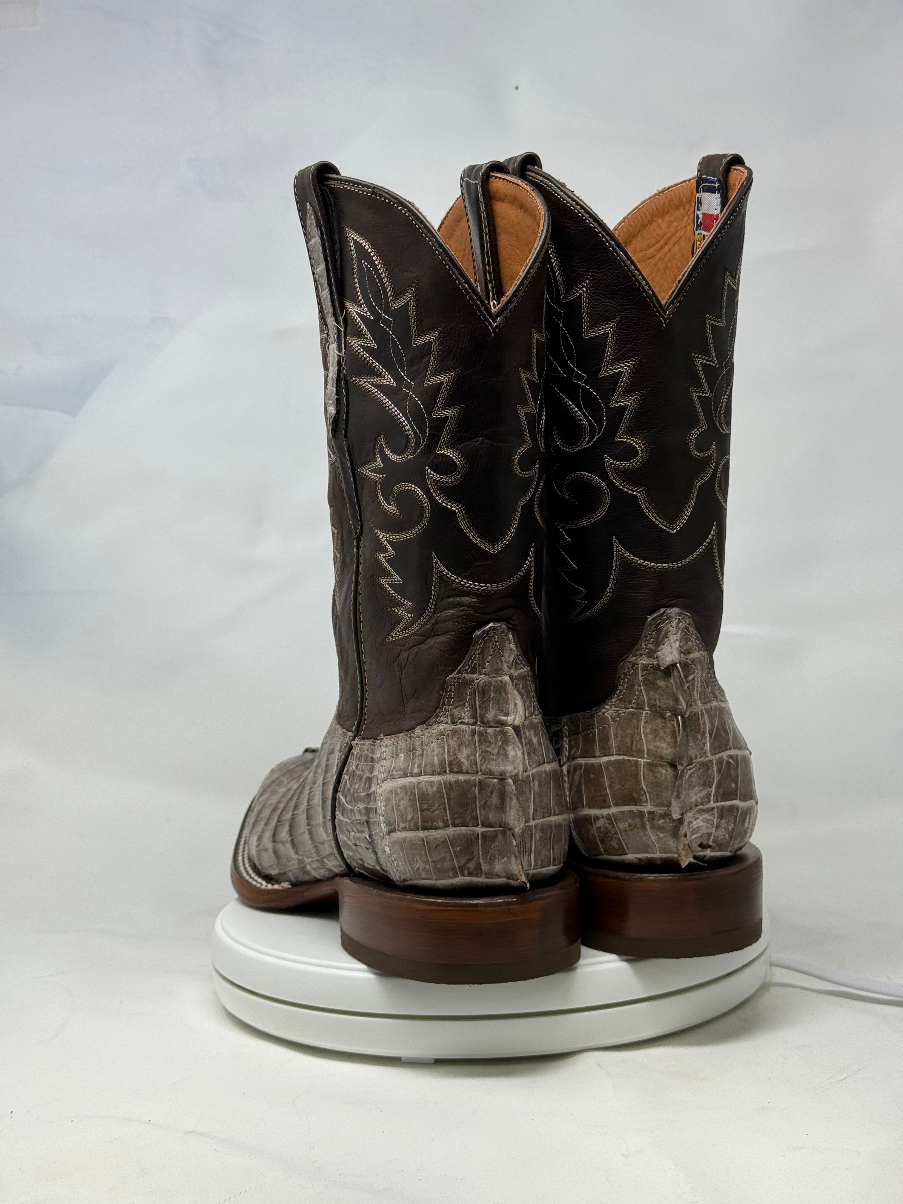 DJ2065 | Don Juan Boots Men's Caiman Tail Chocomink H Toe P