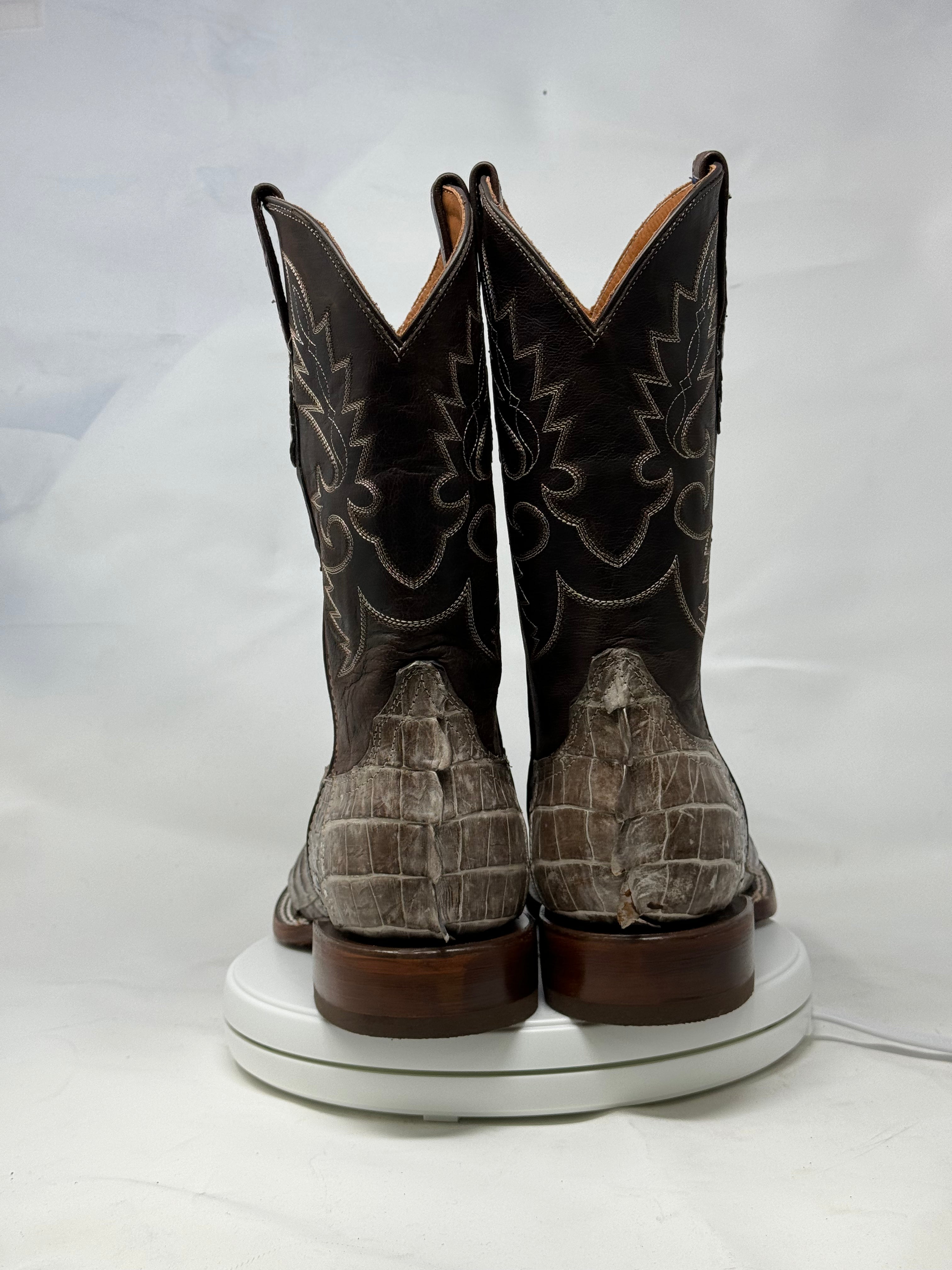 DJ2065 | Don Juan Boots Men's Caiman Tail Chocomink H Toe P