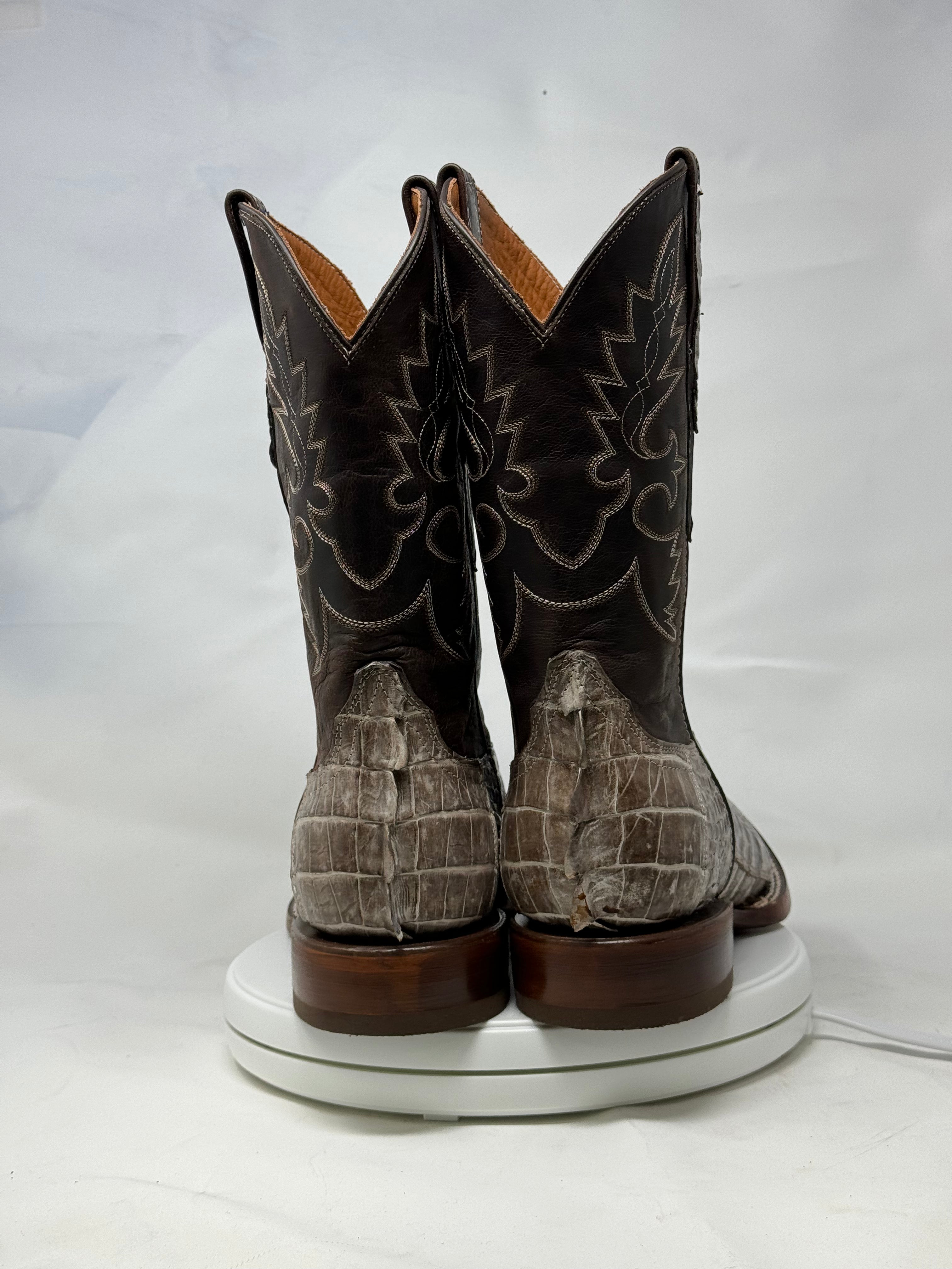 DJ2065 | Don Juan Boots Men's Caiman Tail Chocomink H Toe P