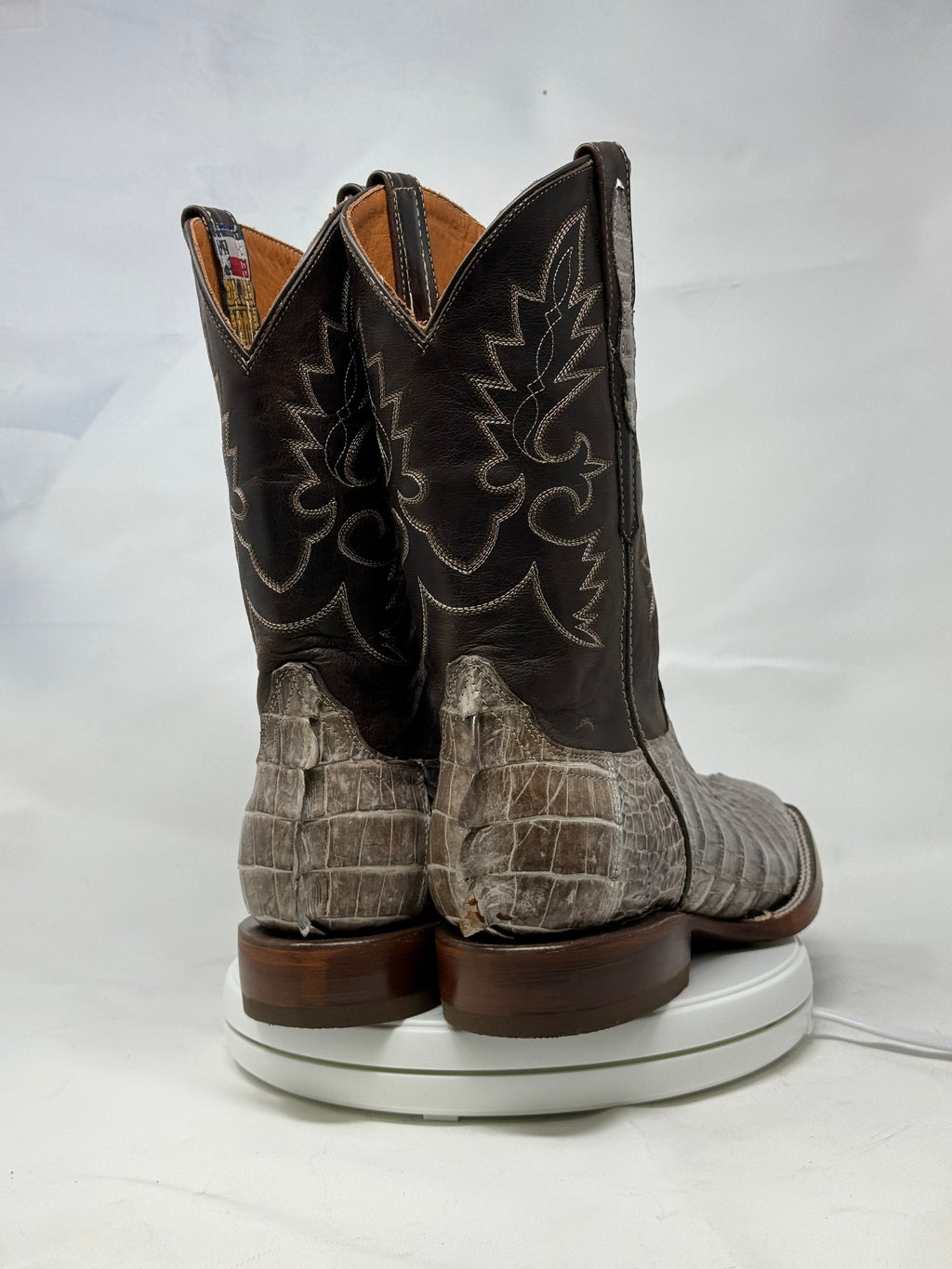 DJ2065 | Don Juan Boots Men's Caiman Tail Chocomink H Toe P