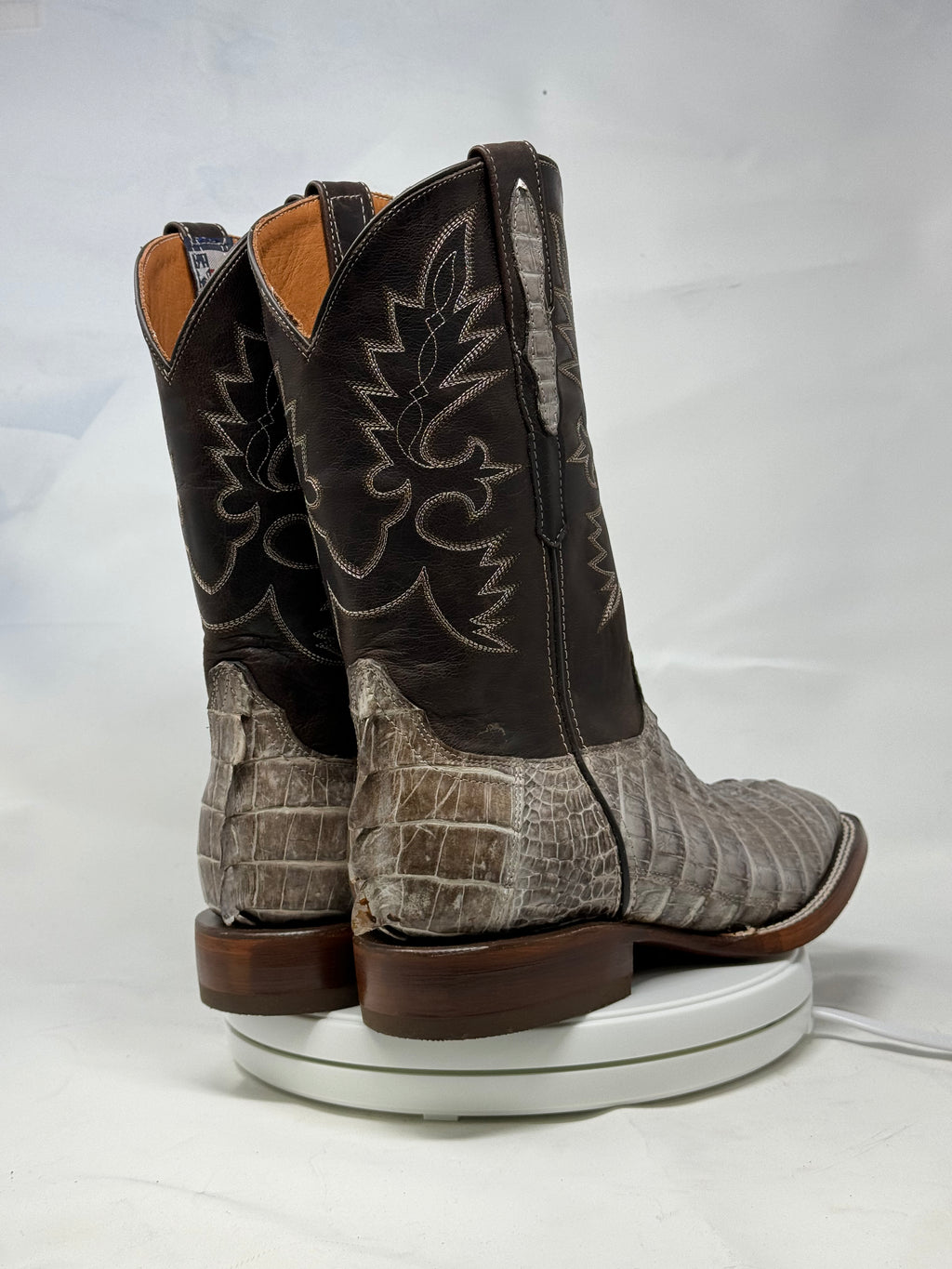 DJ2065 | Don Juan Boots Men's Caiman Tail Chocomink H Toe P