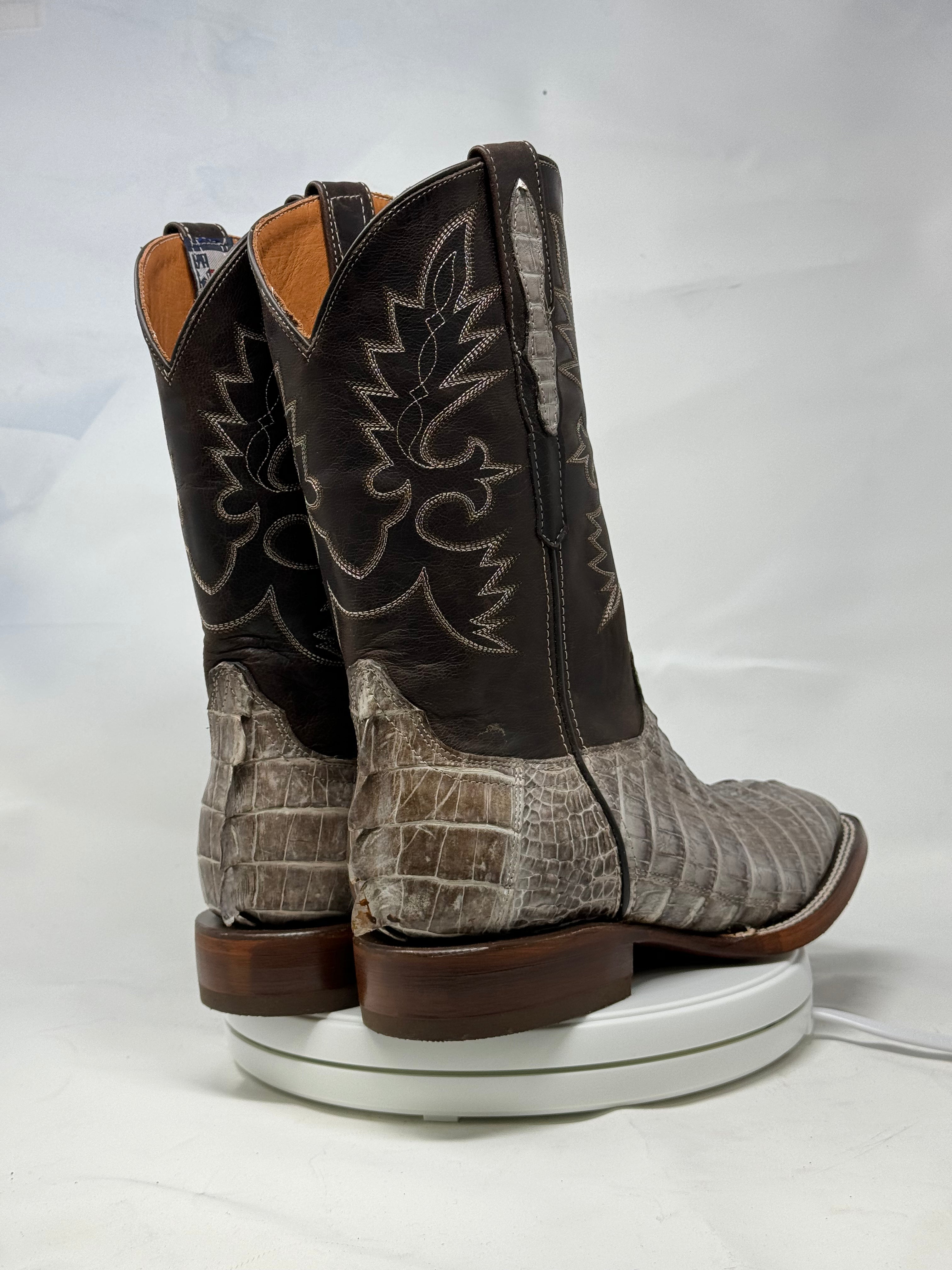 DJ2065 | Don Juan Boots Men's Caiman Tail Chocomink H Toe P