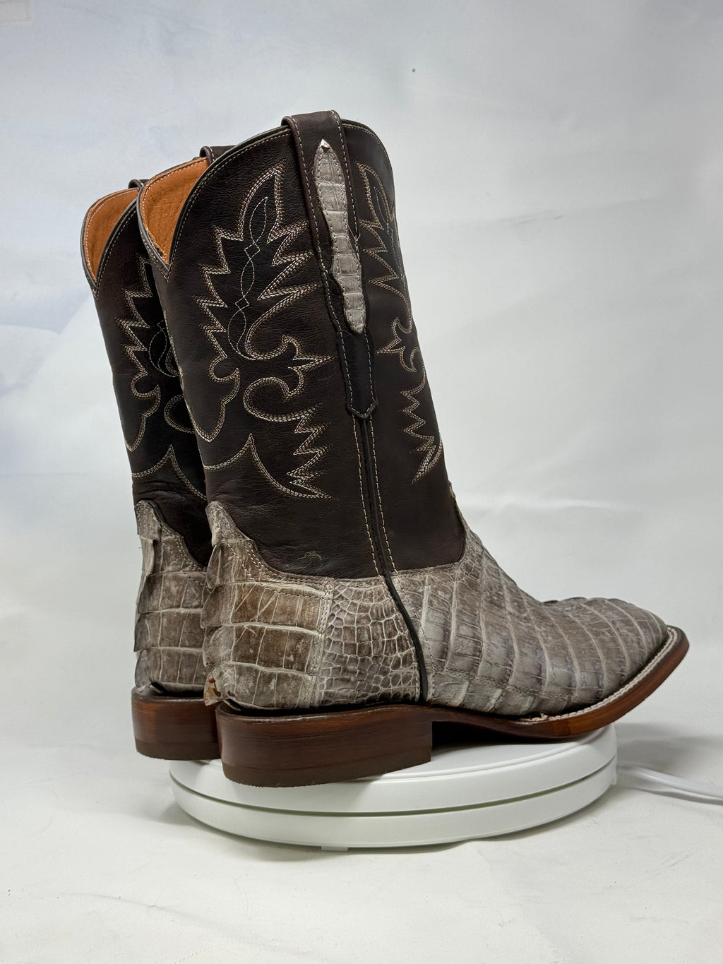 DJ2065 | Don Juan Boots Men's Caiman Tail Chocomink H Toe P