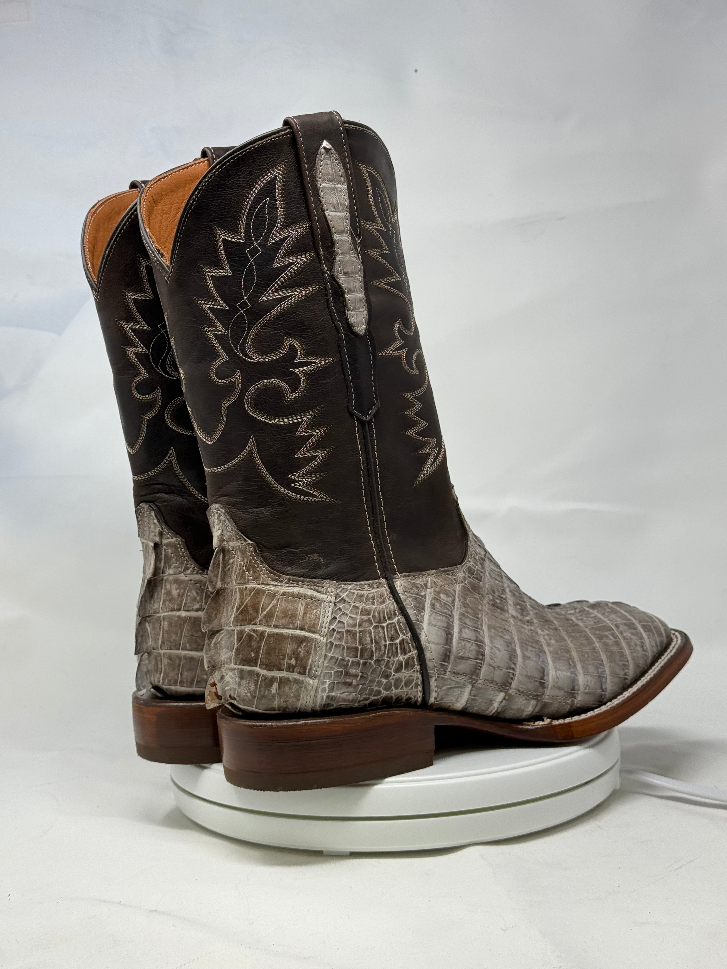 DJ2065 | Don Juan Boots Men's Caiman Tail Chocomink H Toe P
