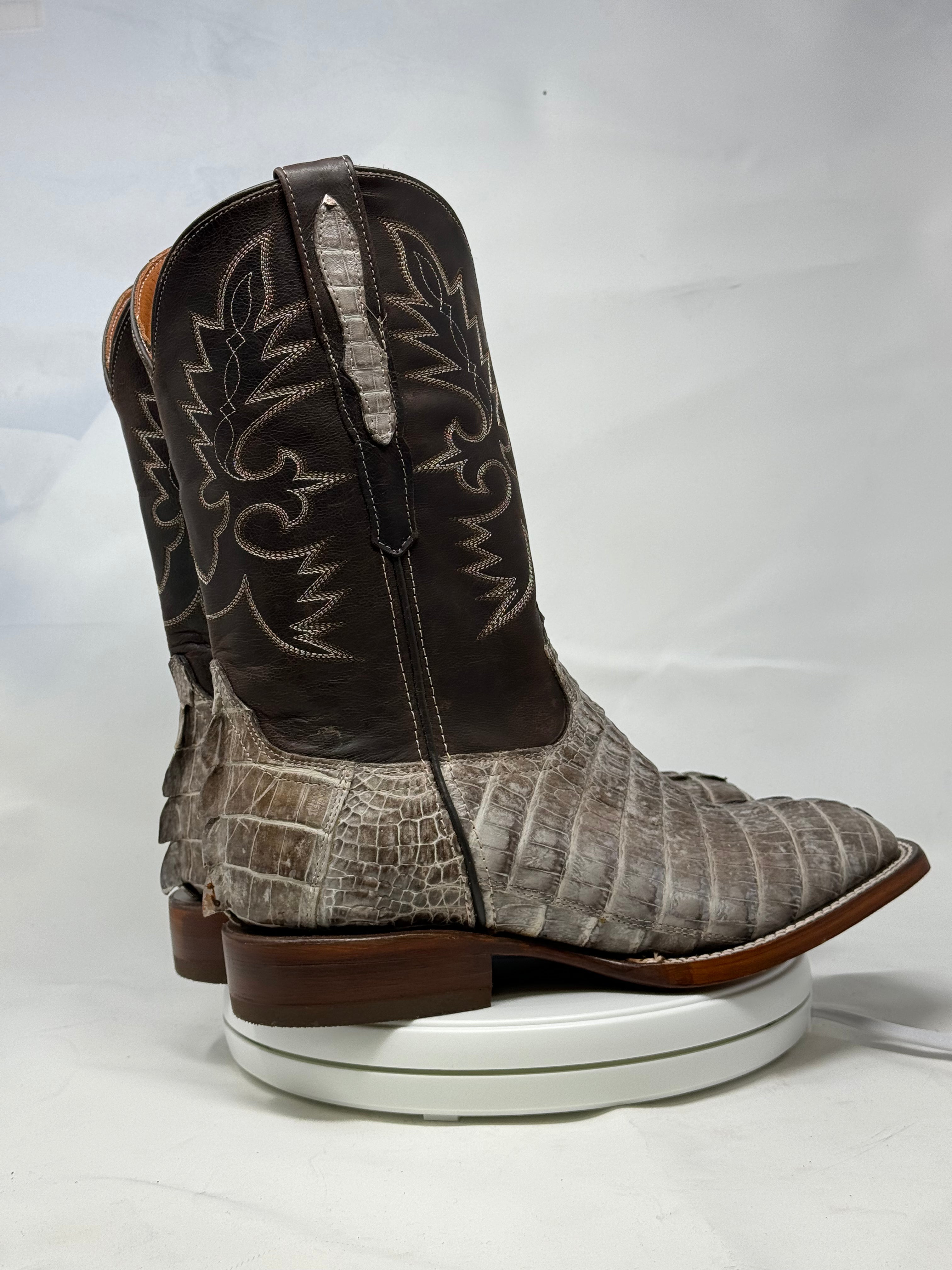 DJ2065 | Don Juan Boots Men's Caiman Tail Chocomink H Toe P