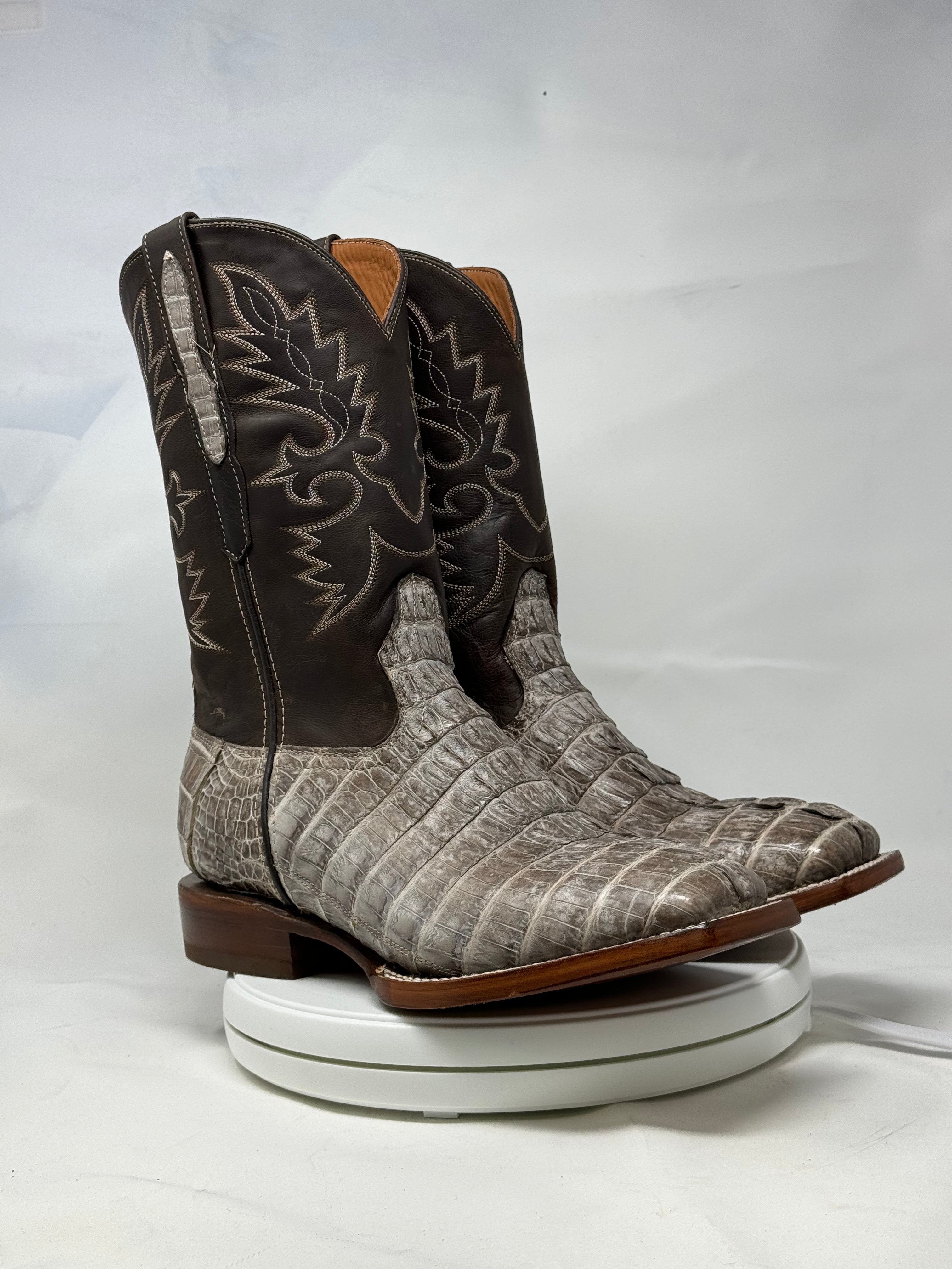 DJ2065 | Don Juan Boots Men's Caiman Tail Chocomink H Toe P