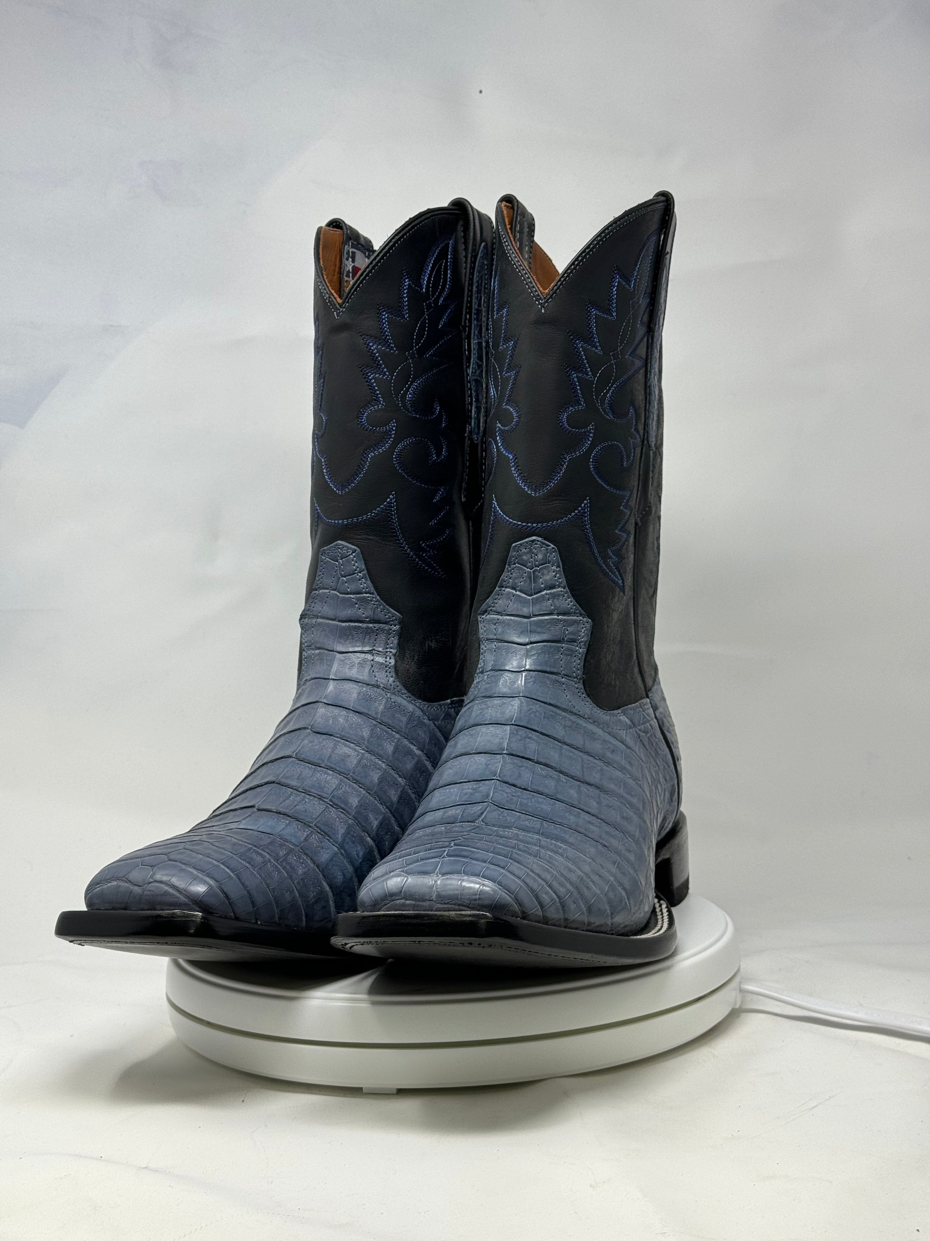 DJ2063 | Don Juan Boots Men's Caiman Belly Blue Jean H Toe P