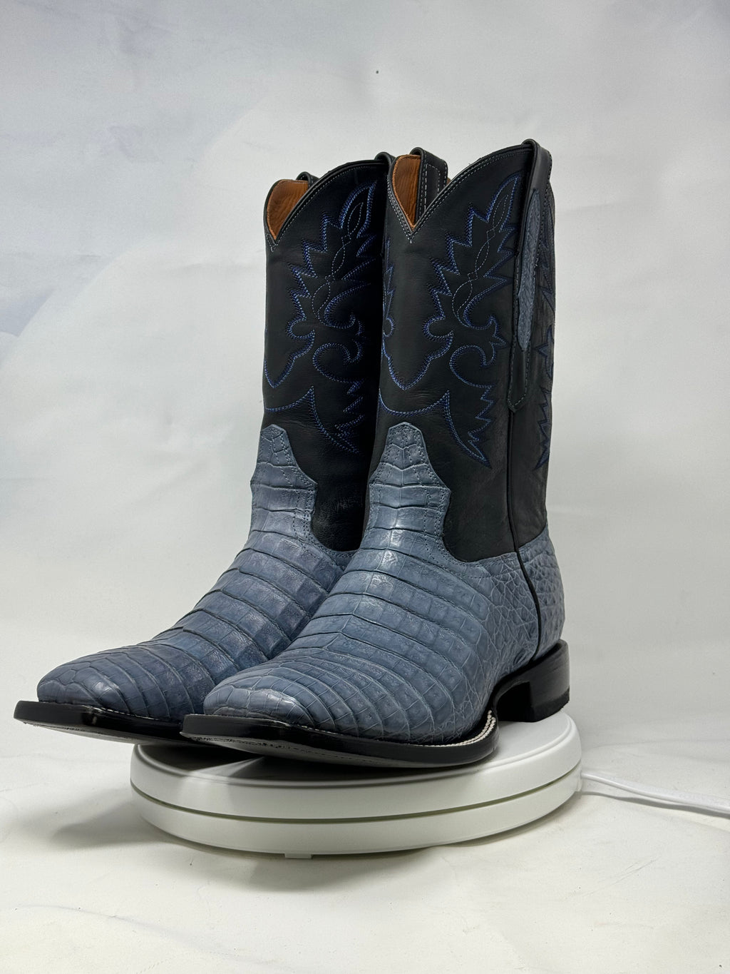 DJ2063 | Don Juan Boots Men's Caiman Belly Blue Jean H Toe P