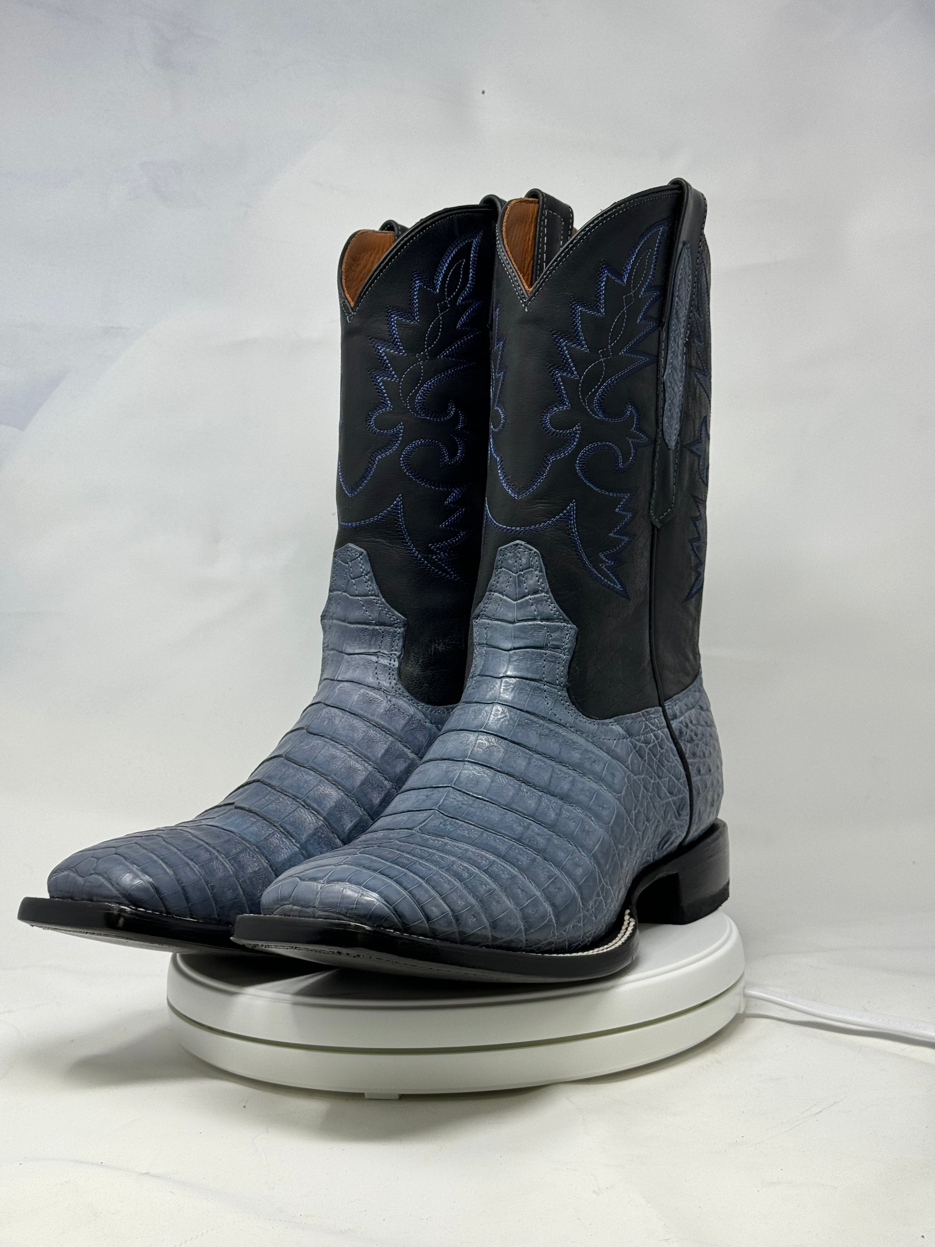 DJ2063 | Don Juan Boots Men's Caiman Belly Blue Jean H Toe P
