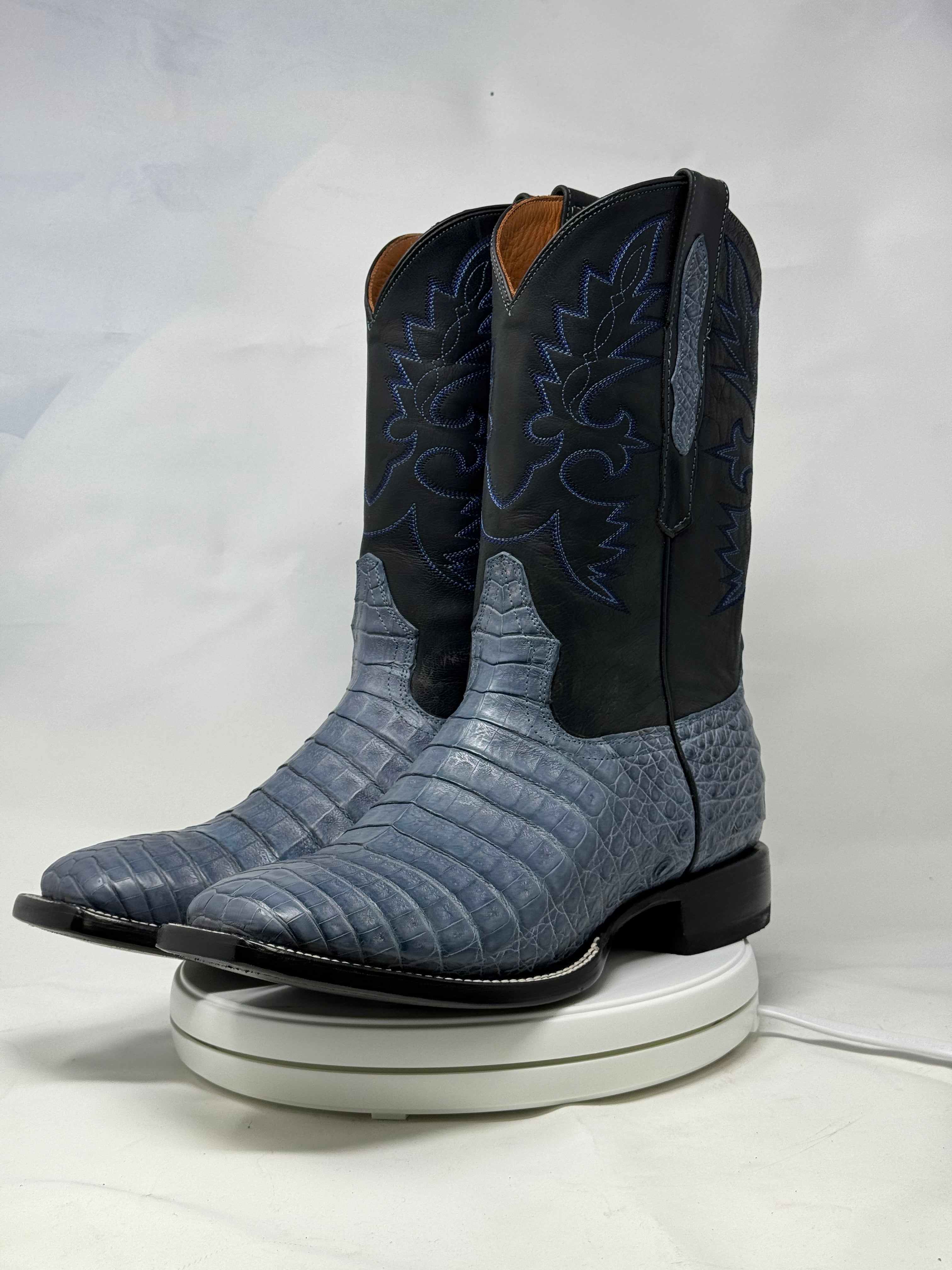DJ2063 | Don Juan Boots Men's Caiman Belly Blue Jean H Toe P