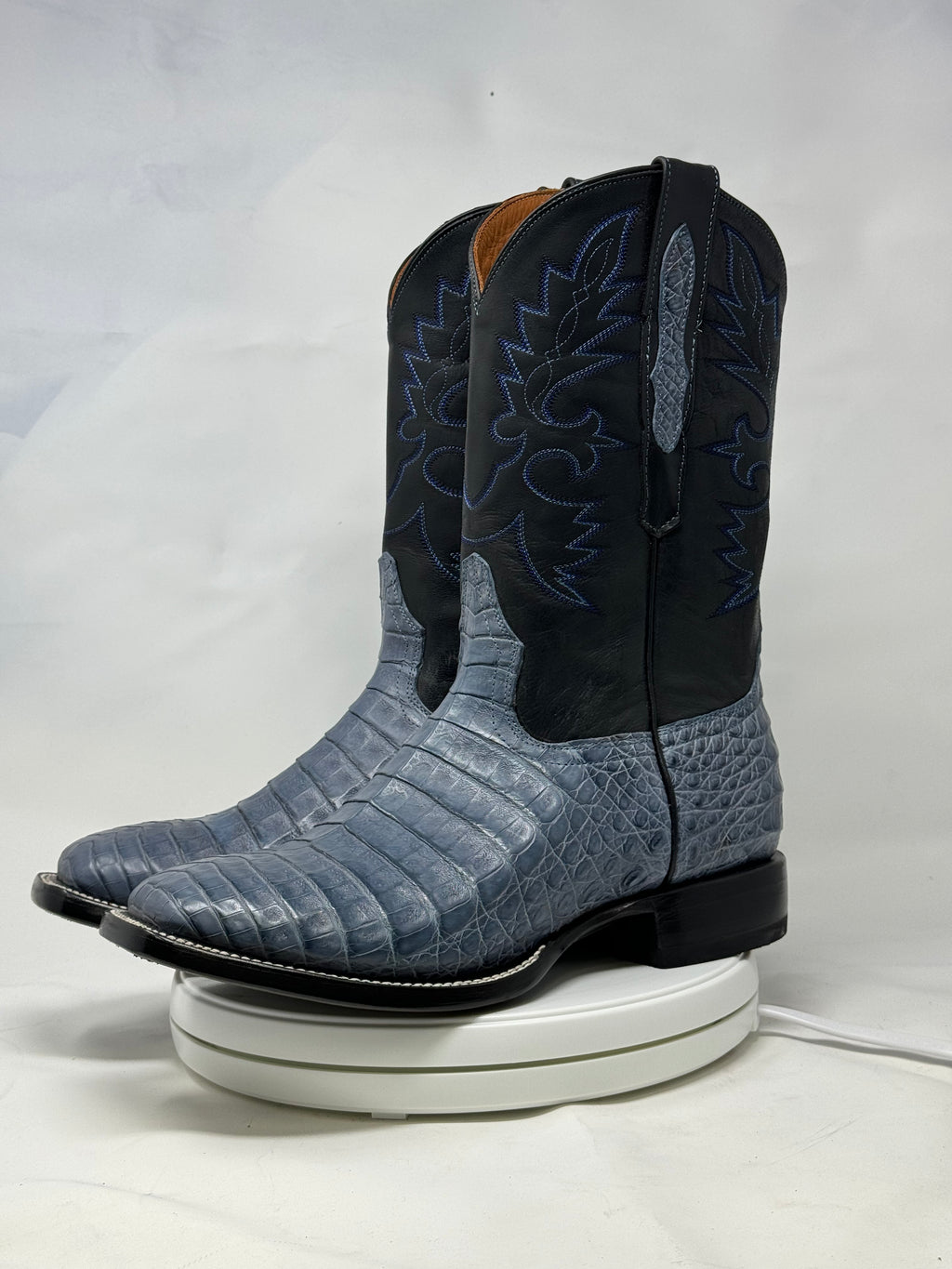 DJ2063 | Don Juan Boots Men's Caiman Belly Blue Jean H Toe P