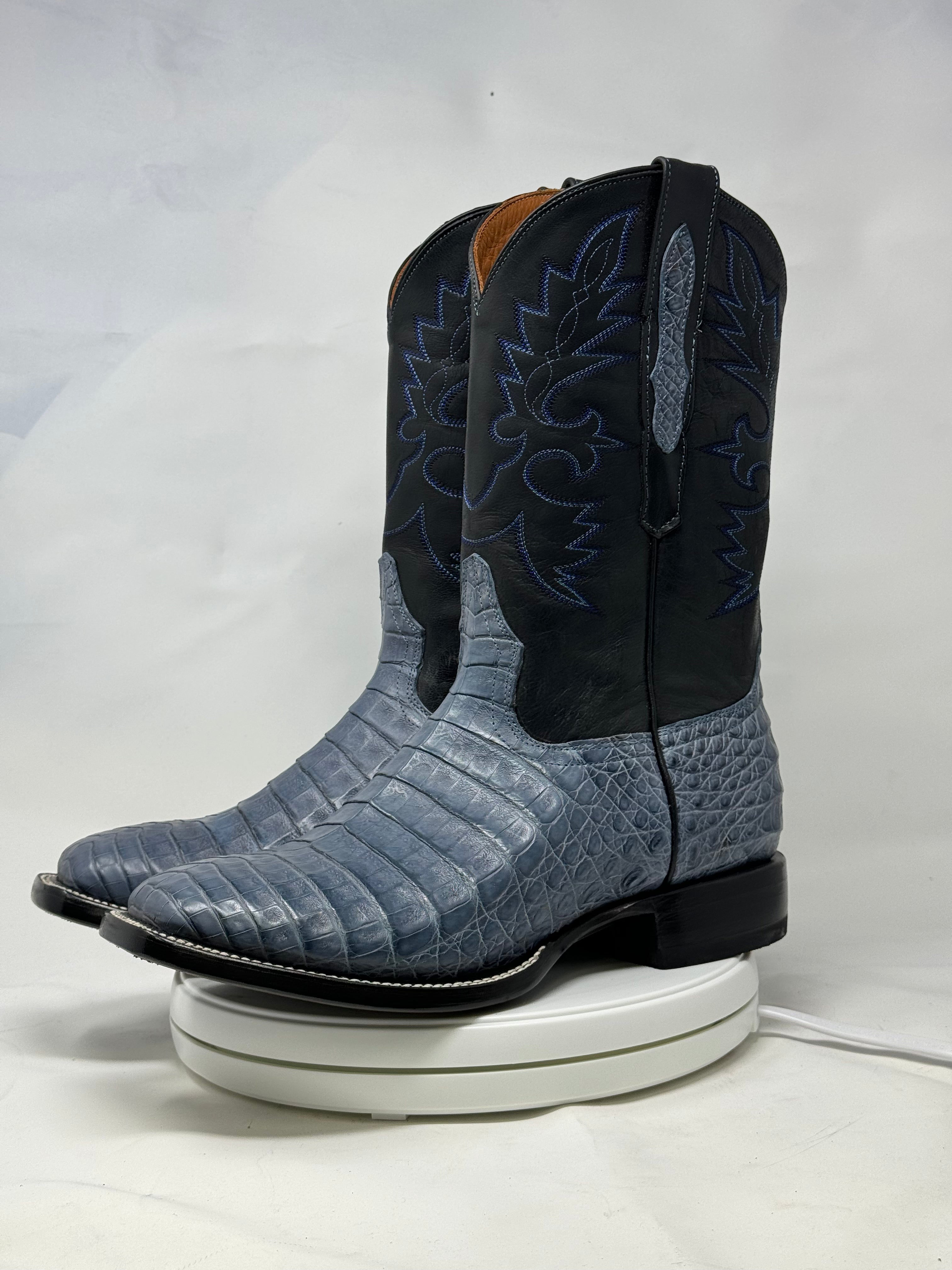 DJ2063 | Don Juan Boots Men's Caiman Belly Blue Jean H Toe P