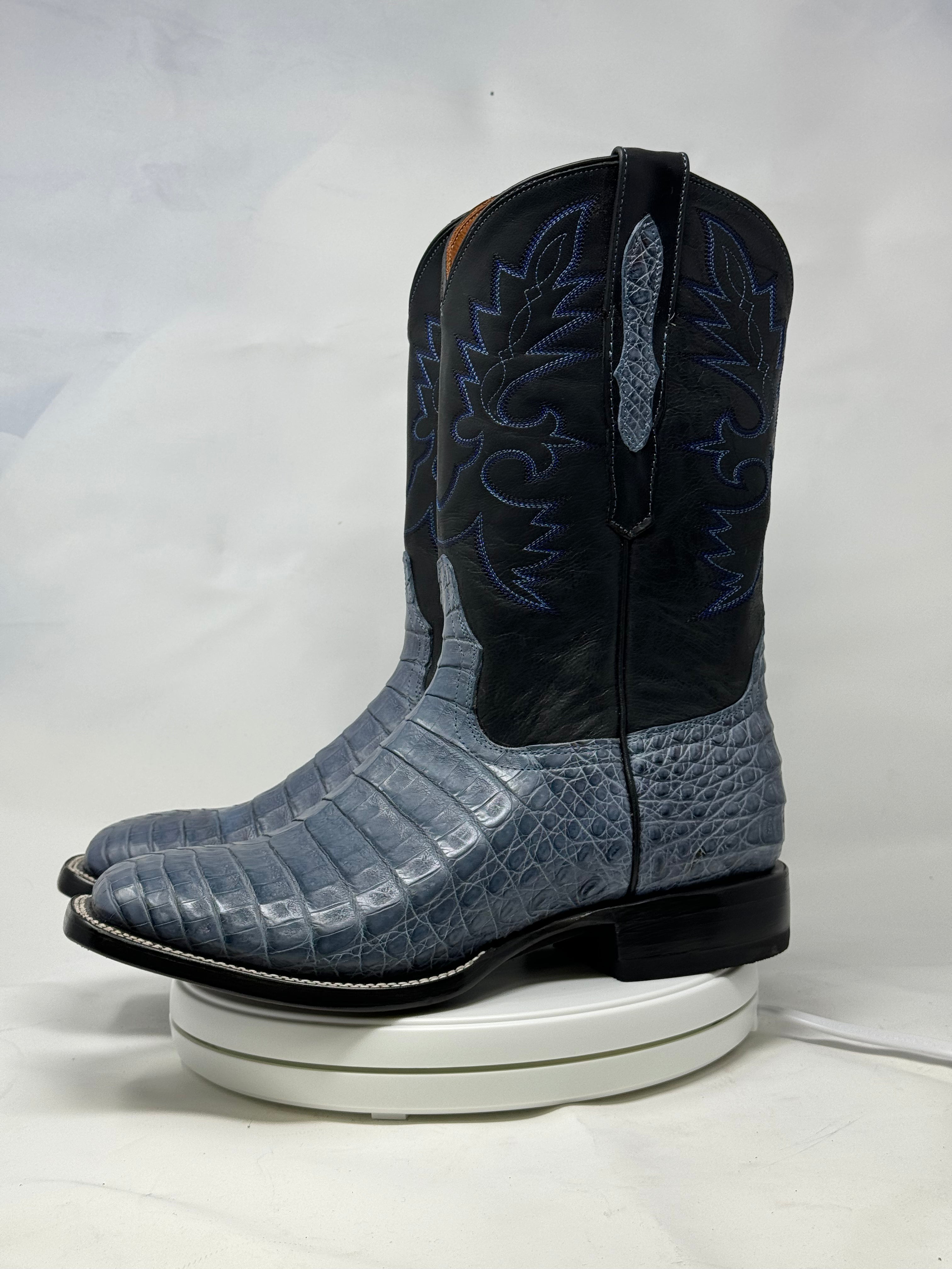 DJ2063 | Don Juan Boots Men's Caiman Belly Blue Jean H Toe P