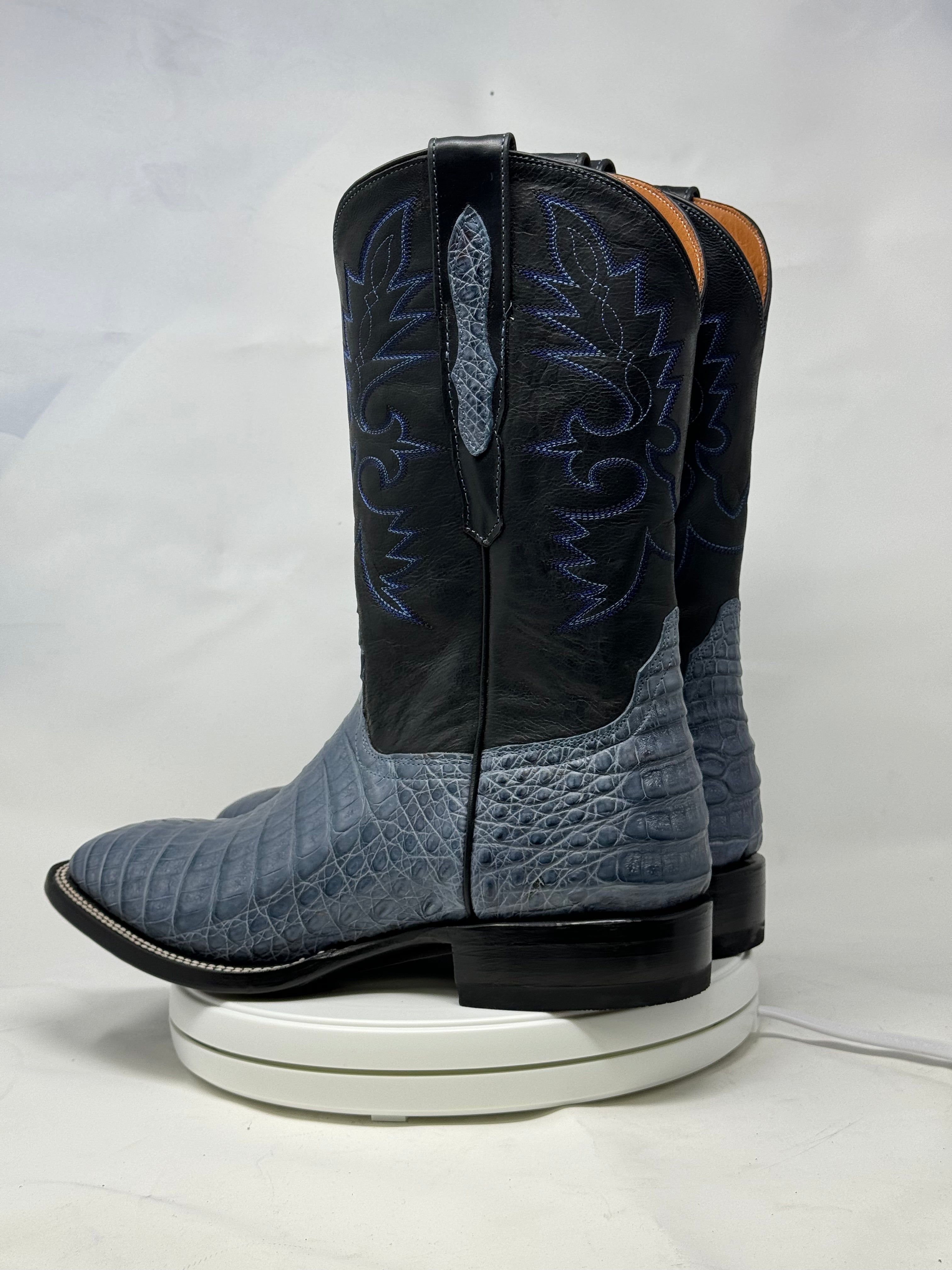 DJ2063 | Don Juan Boots Men's Caiman Belly Blue Jean H Toe P