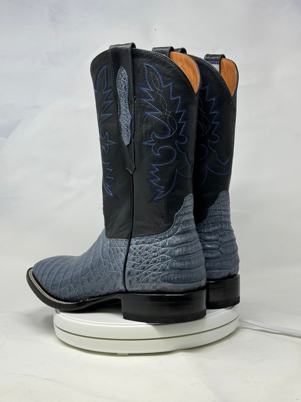 DJ2063 | Don Juan Boots Men's Caiman Belly Blue Jean H Toe P