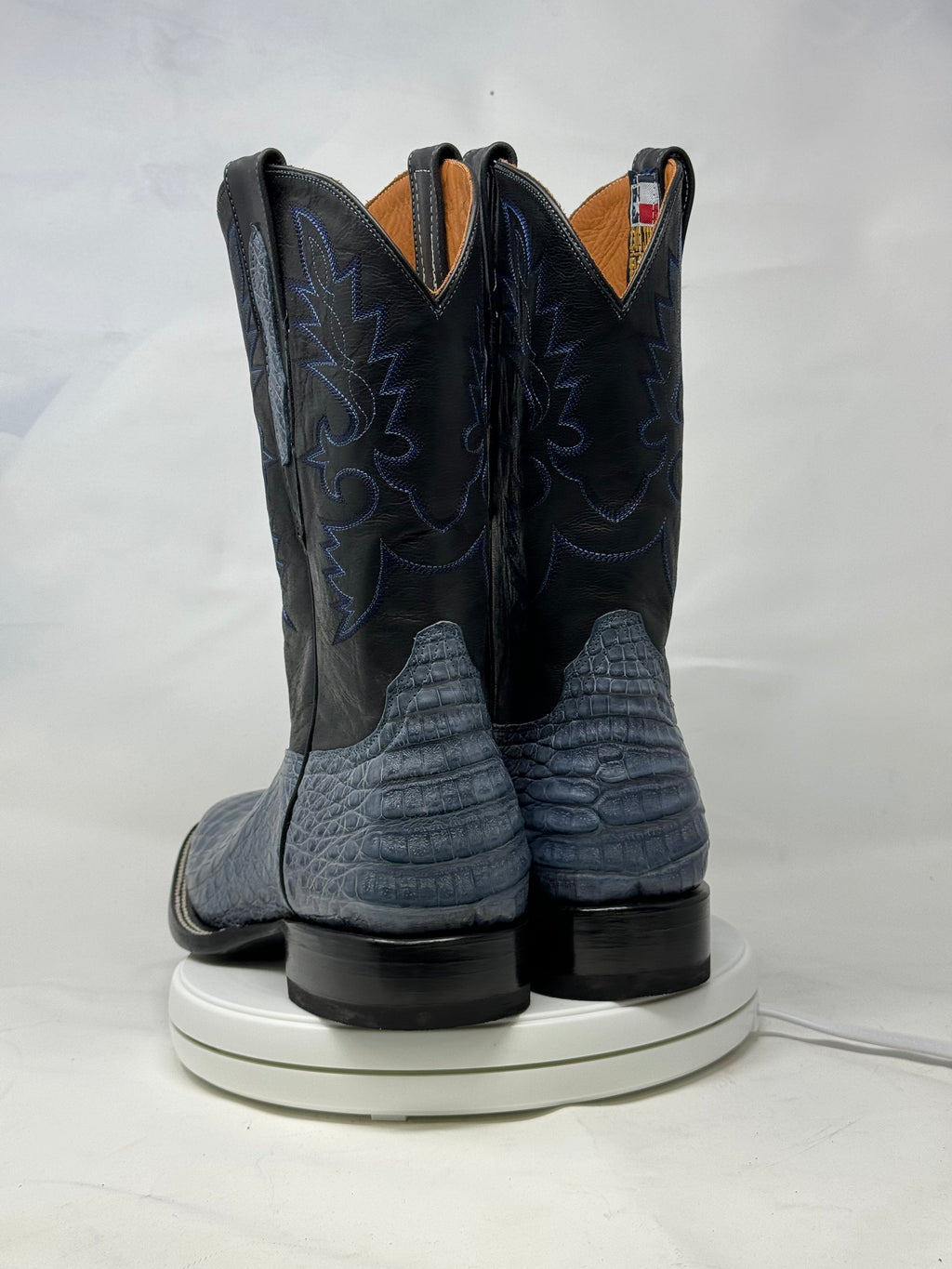 DJ2063 | Don Juan Boots Men's Caiman Belly Blue Jean H Toe P