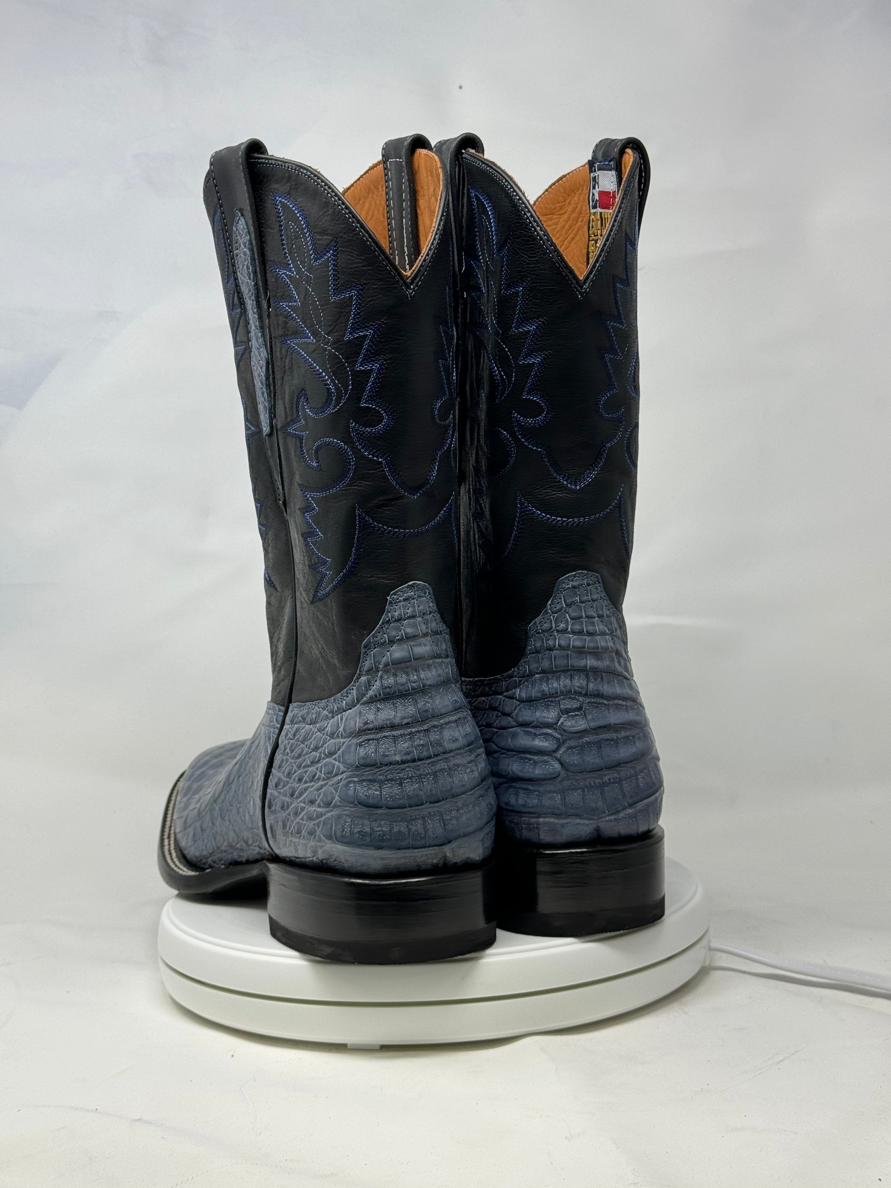 DJ2063 | Don Juan Boots Men's Caiman Belly Blue Jean H Toe P