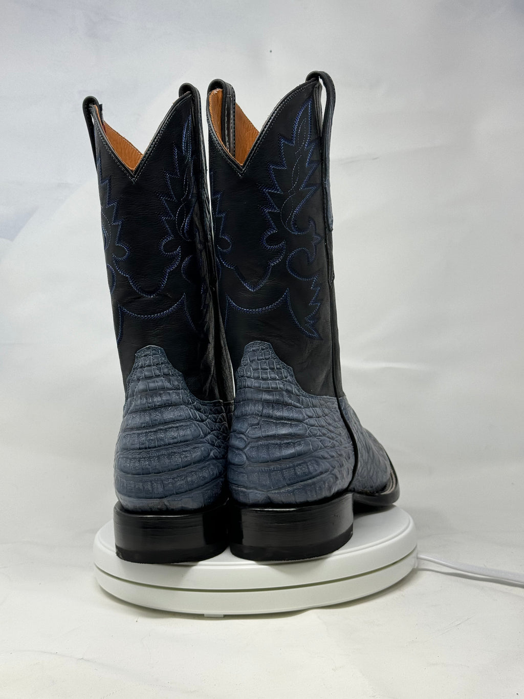 DJ2063 | Don Juan Boots Men's Caiman Belly Blue Jean H Toe P