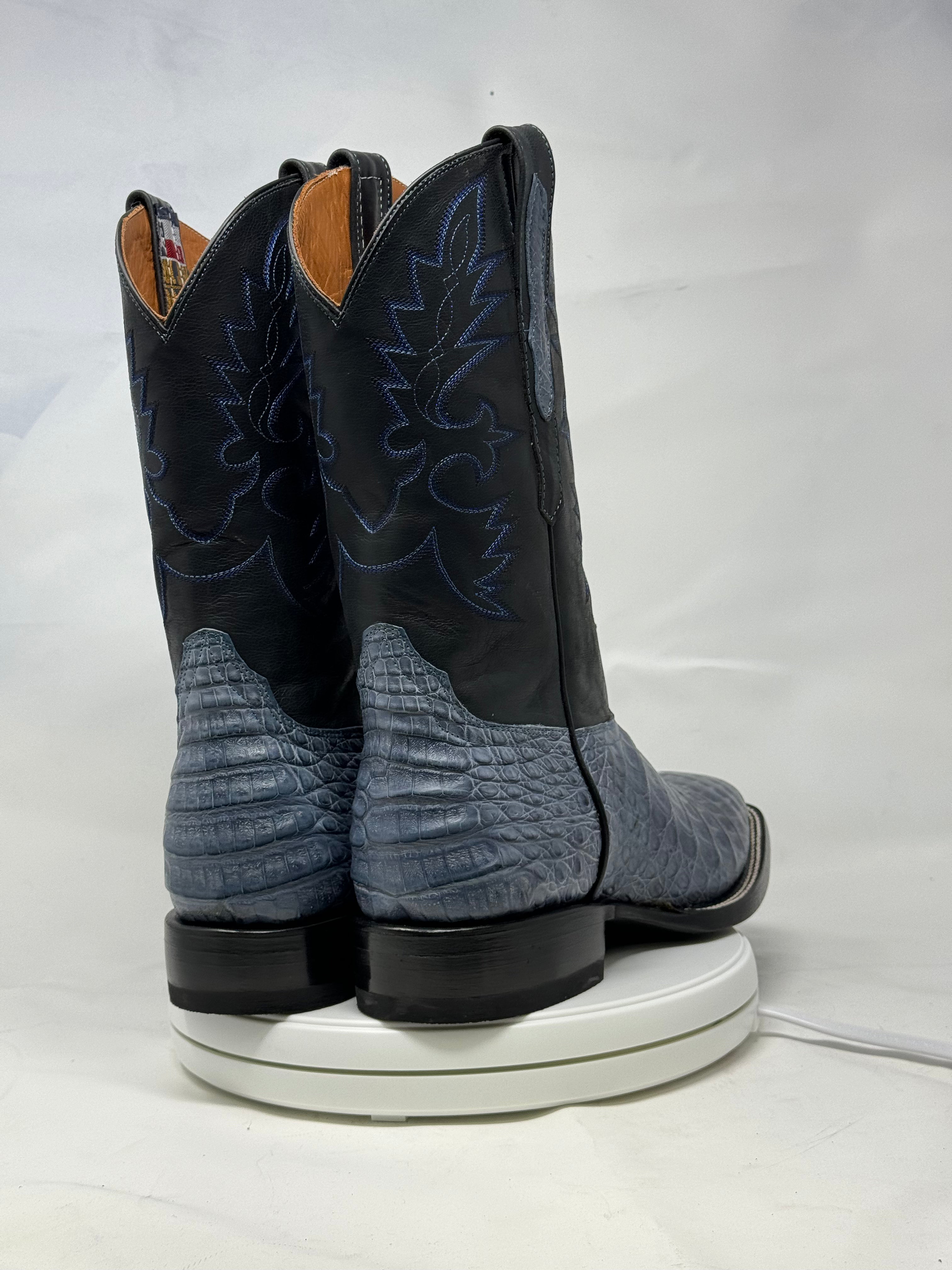DJ2063 | Don Juan Boots Men's Caiman Belly Blue Jean H Toe P