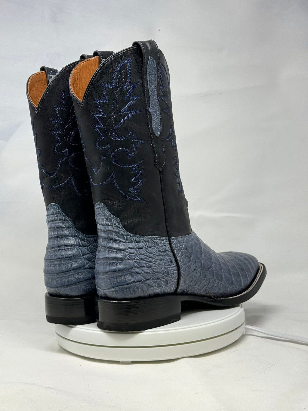 DJ2063 | Don Juan Boots Men's Caiman Belly Blue Jean H Toe P