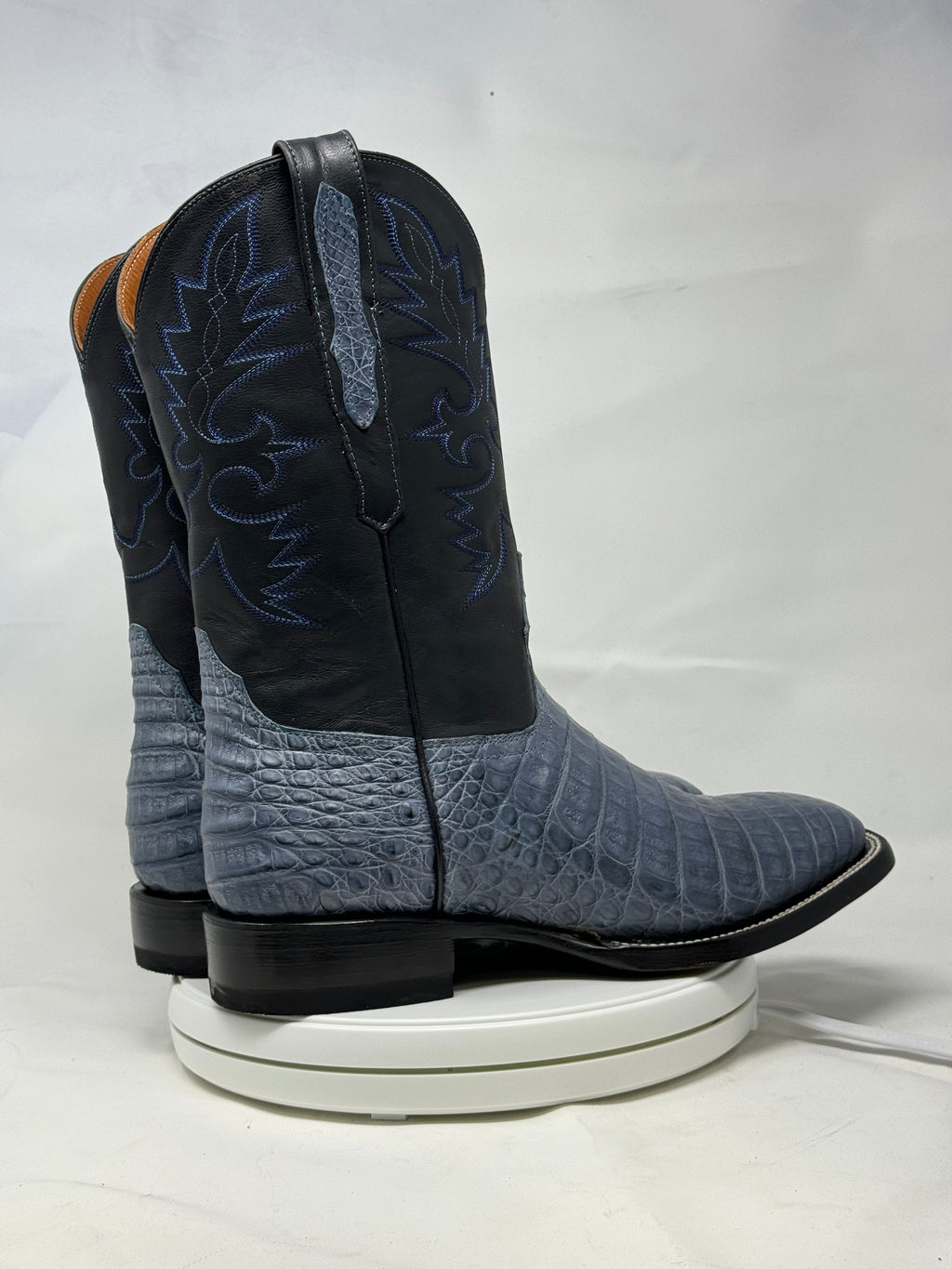 DJ2063 | Don Juan Boots Men's Caiman Belly Blue Jean H Toe P