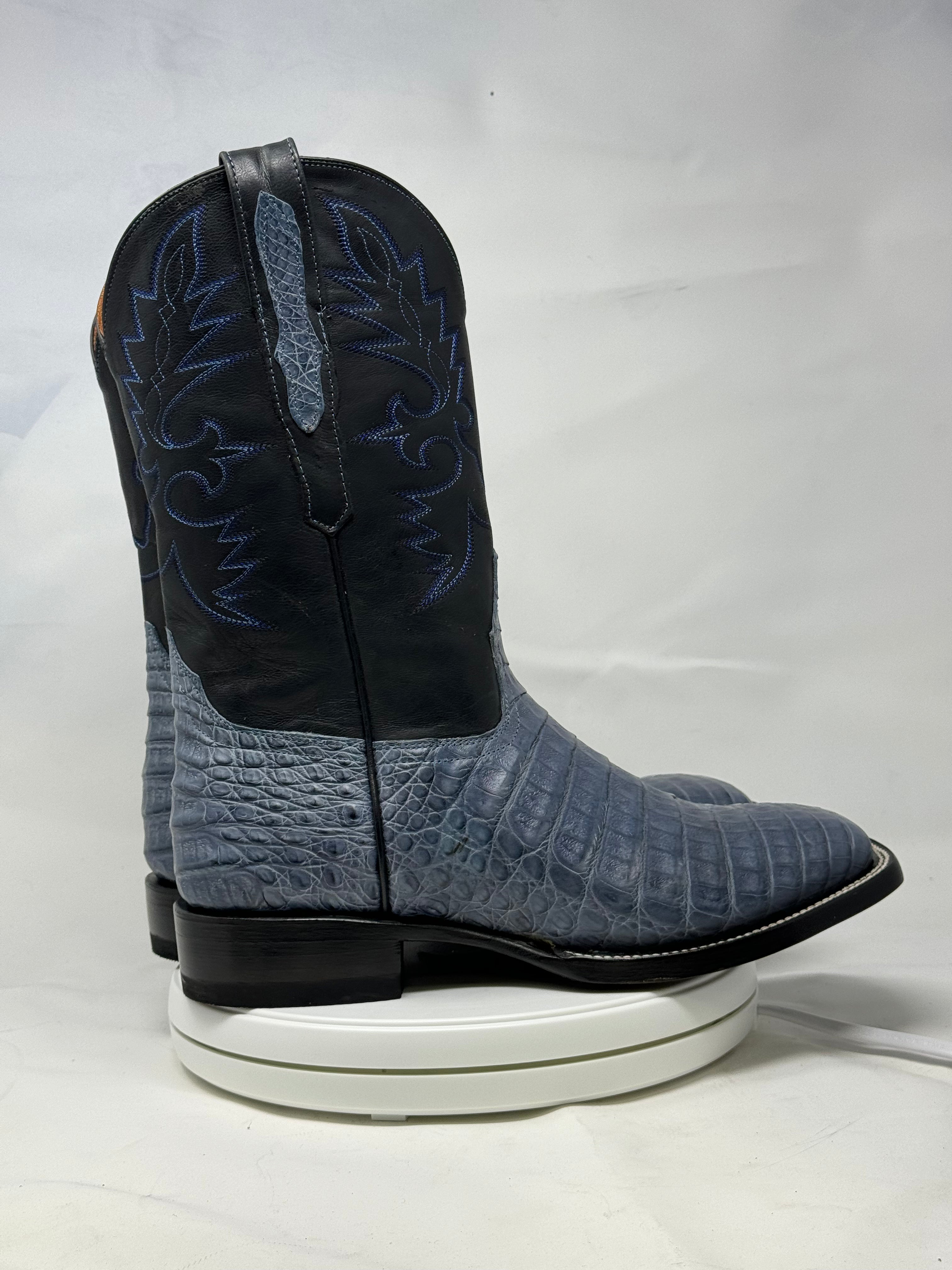 DJ2063 | Don Juan Boots Men's Caiman Belly Blue Jean H Toe P