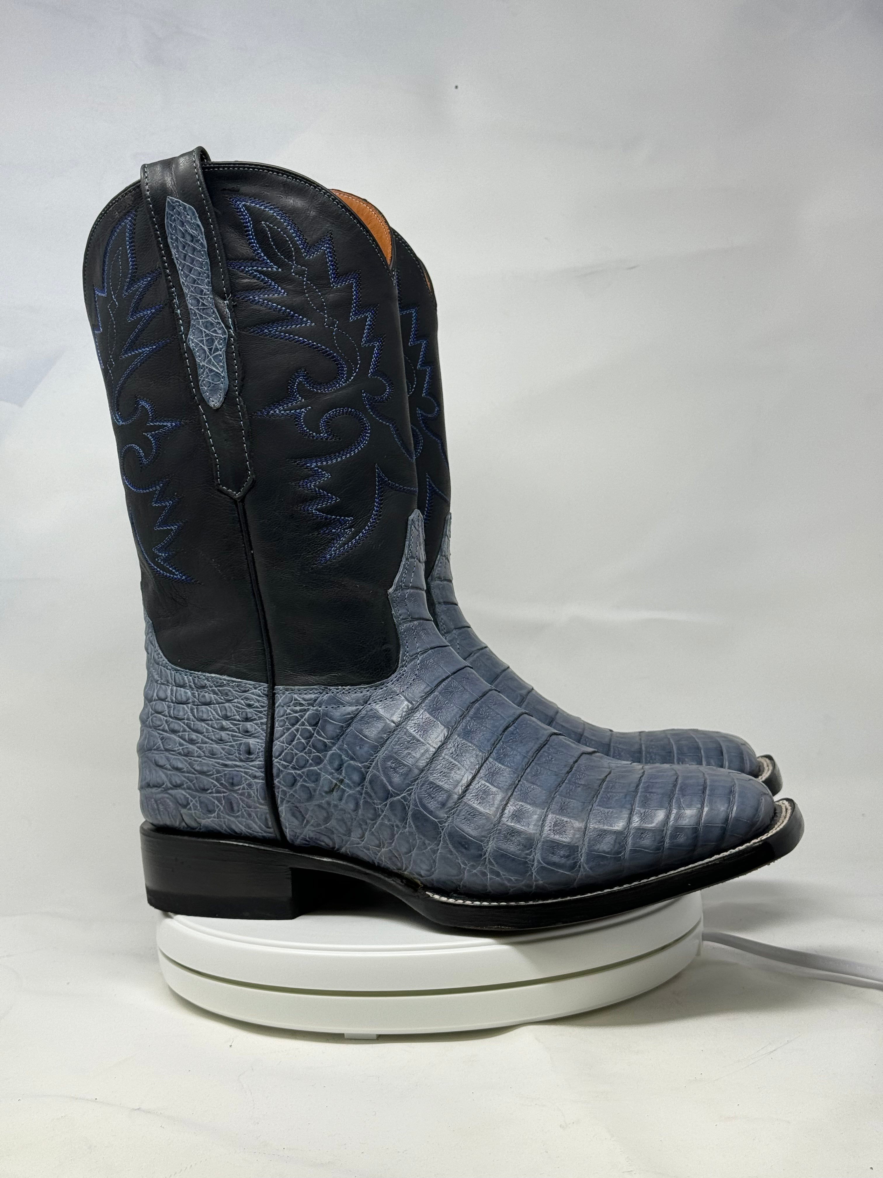 DJ2063 | Don Juan Boots Men's Caiman Belly Blue Jean H Toe P