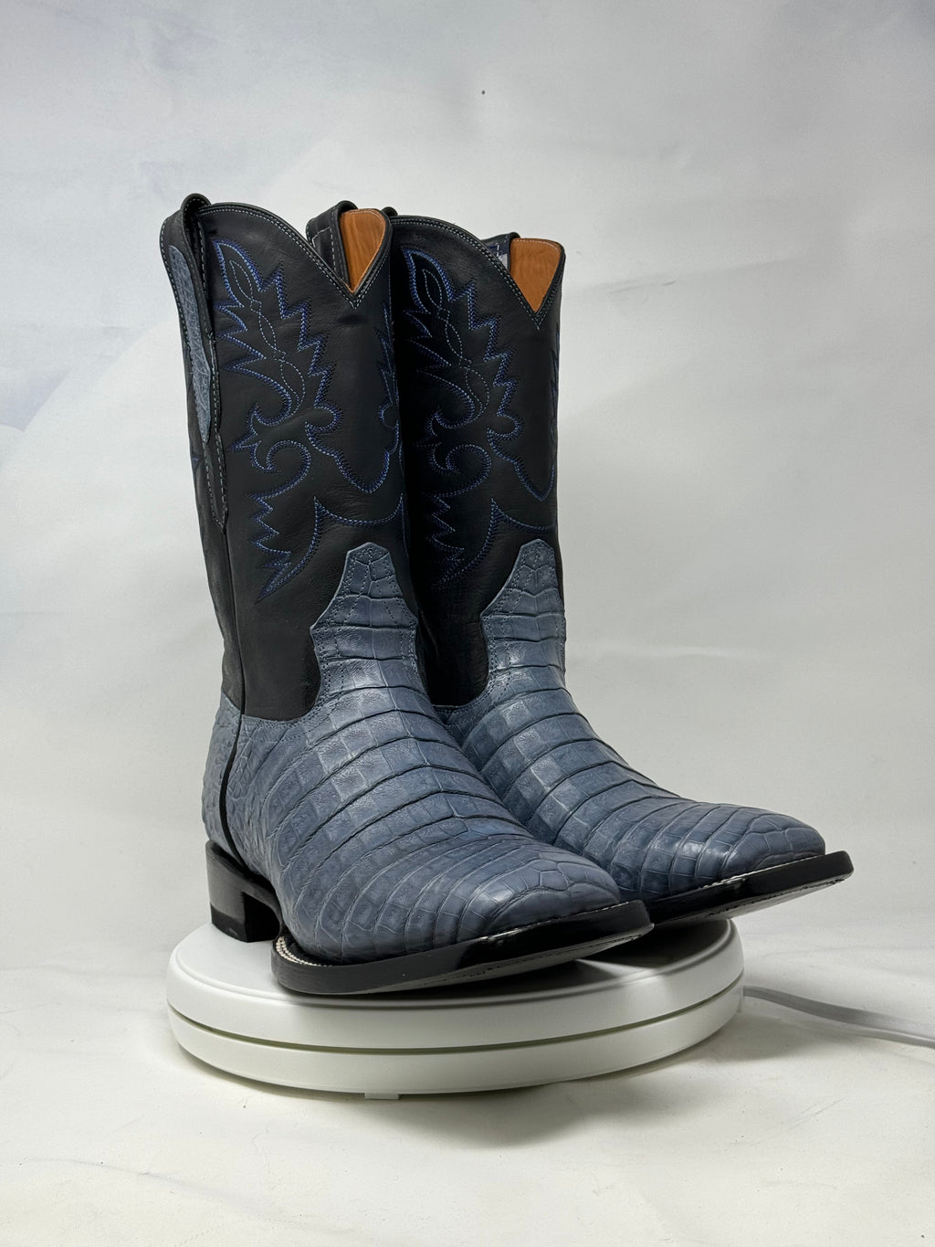 DJ2063 | Don Juan Boots Men's Caiman Belly Blue Jean H Toe P