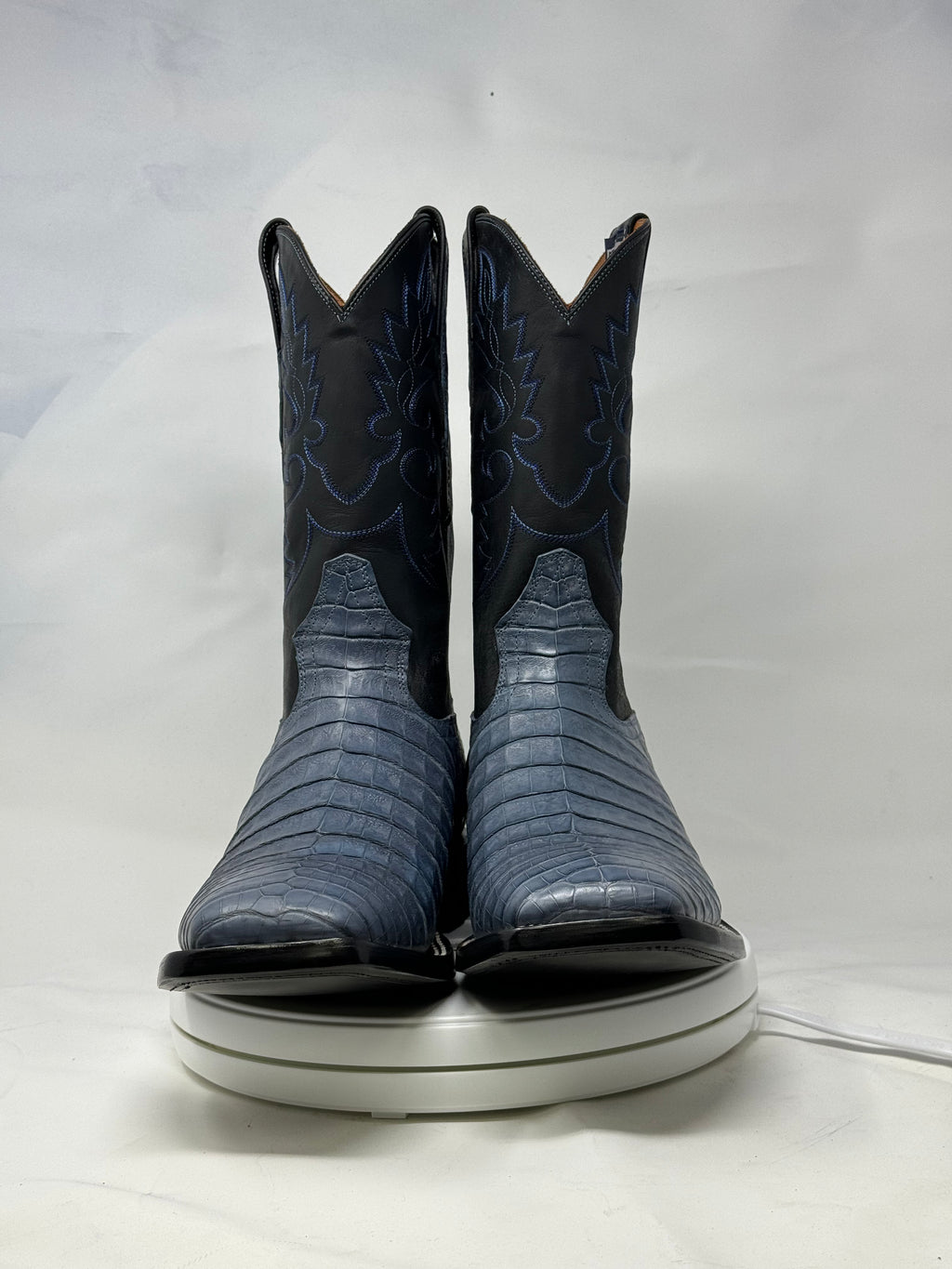 DJ2063 | Don Juan Boots Men's Caiman Belly Blue Jean H Toe P