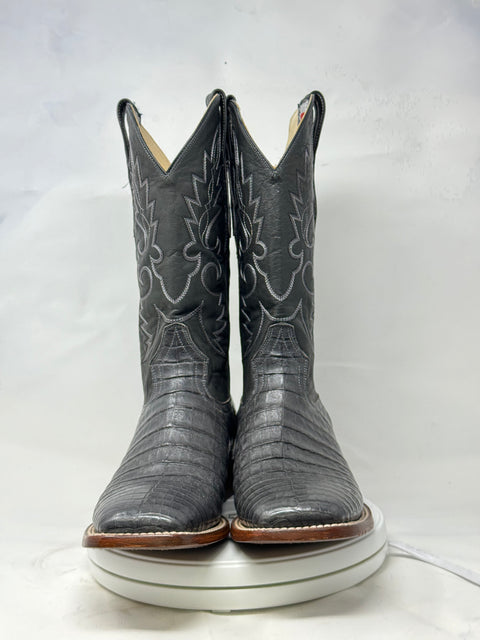 DJ2031 | Don Juan Boots Men's Caiman Belly Smoke Grey H Toe