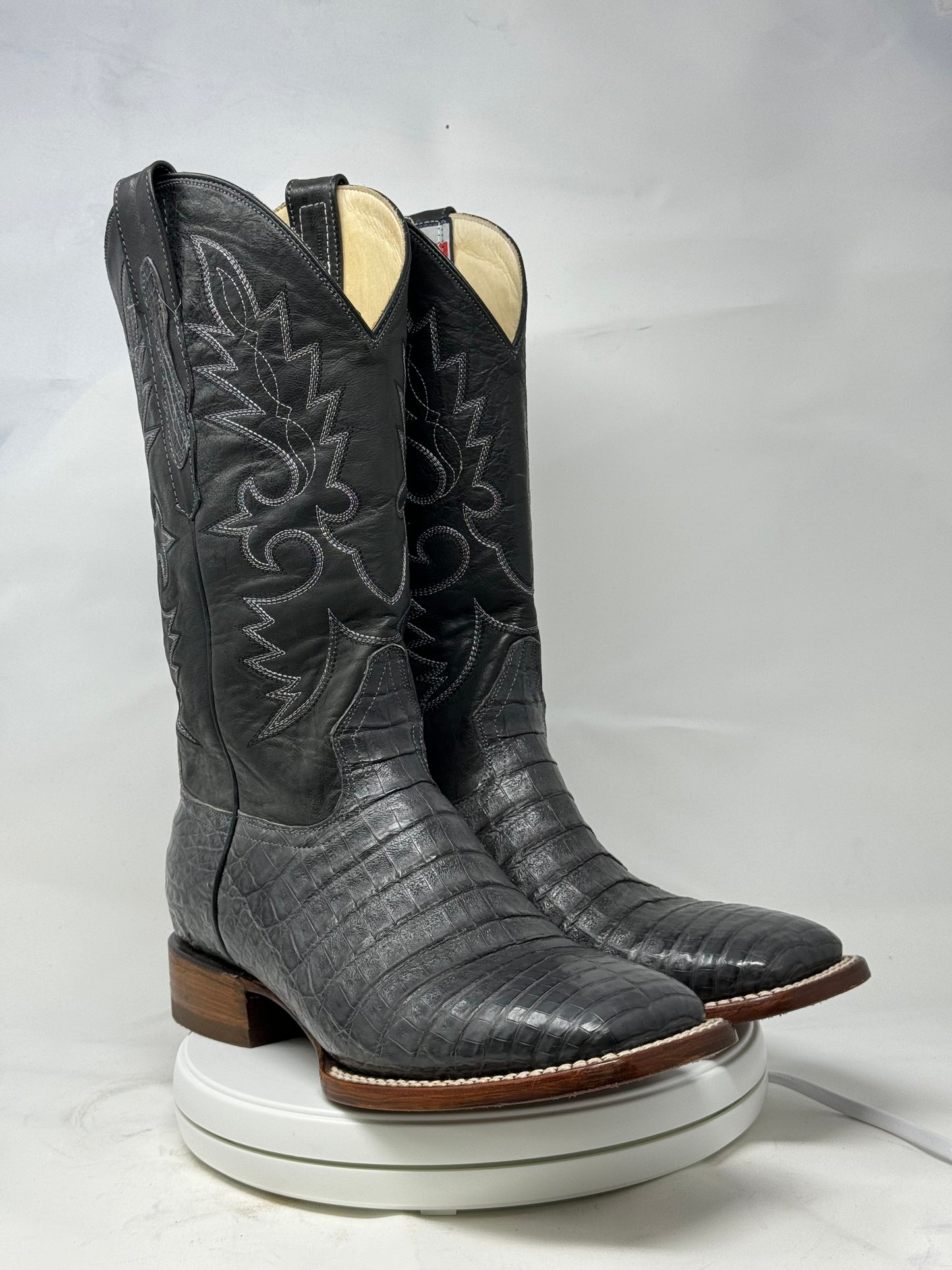 DJ2031 | Don Juan Boots Men's Caiman Belly Smoke Grey H Toe