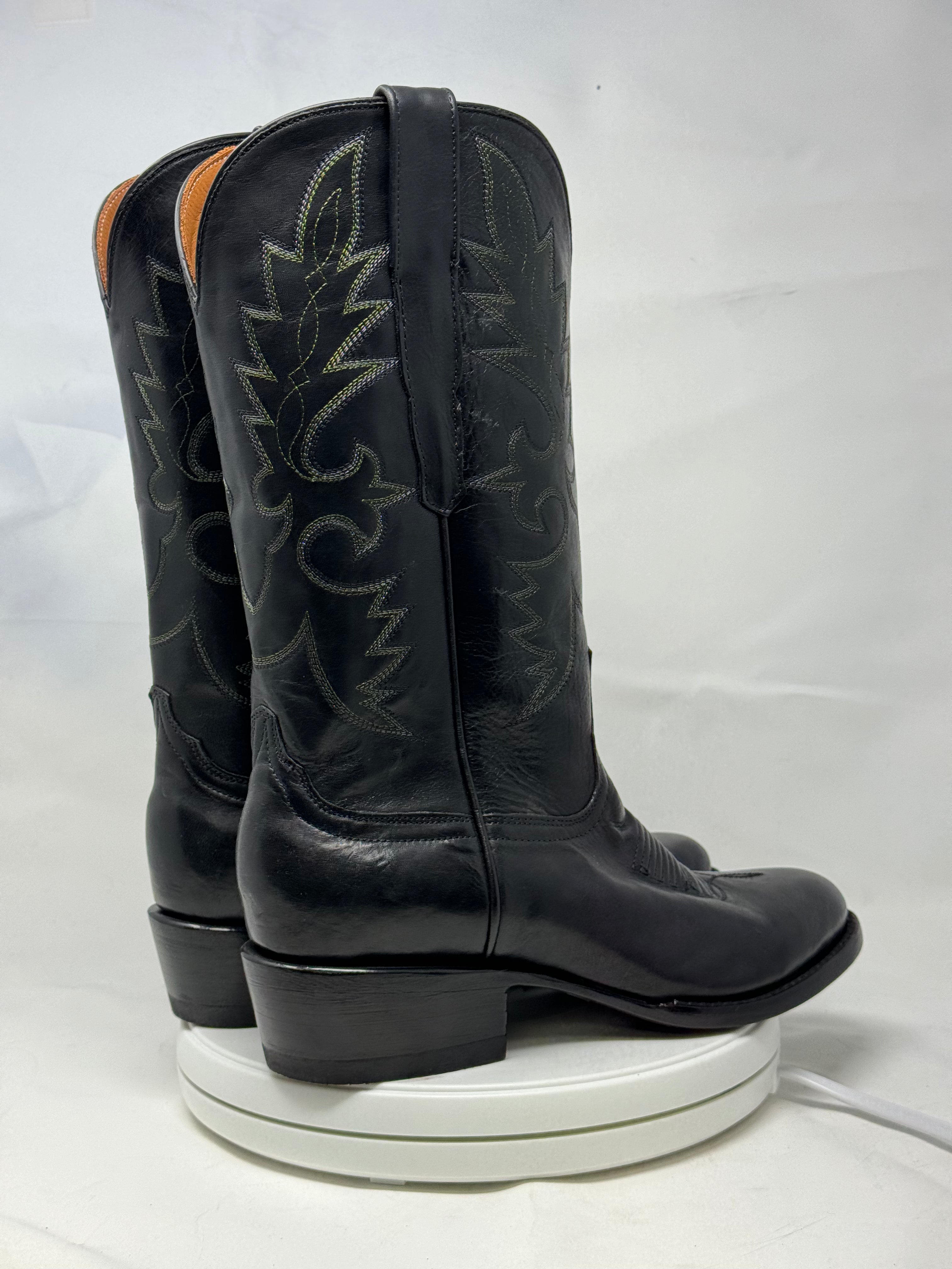 DJ1027 | Don Juan Boots Men's Black Ranch Hand R Toe