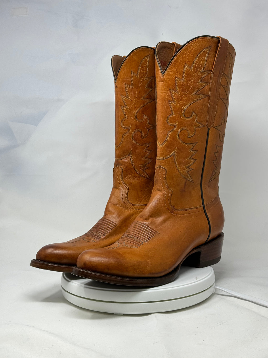 DJ1021 | Don Juan Boots Men's Honey Ranch Hand Burnished R Toe