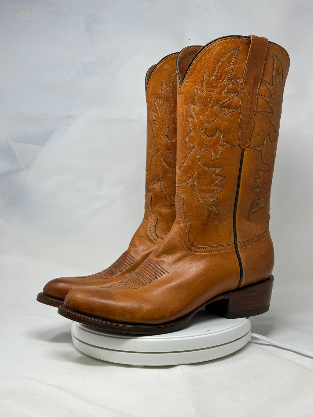 DJ1021 | Don Juan Boots Men's Honey Ranch Hand Burnished R Toe