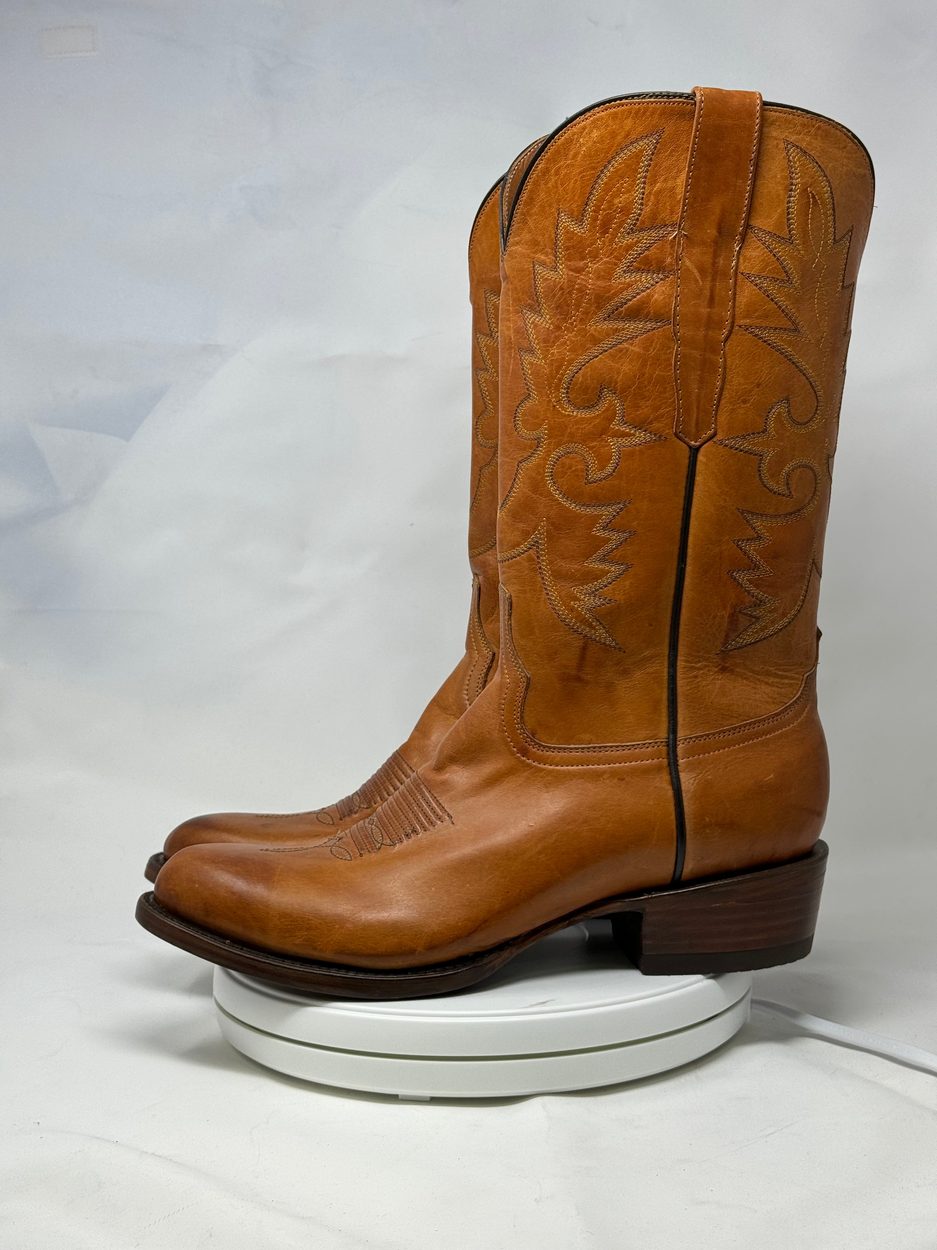 DJ1021 | Don Juan Boots Men's Honey Ranch Hand Burnished R Toe