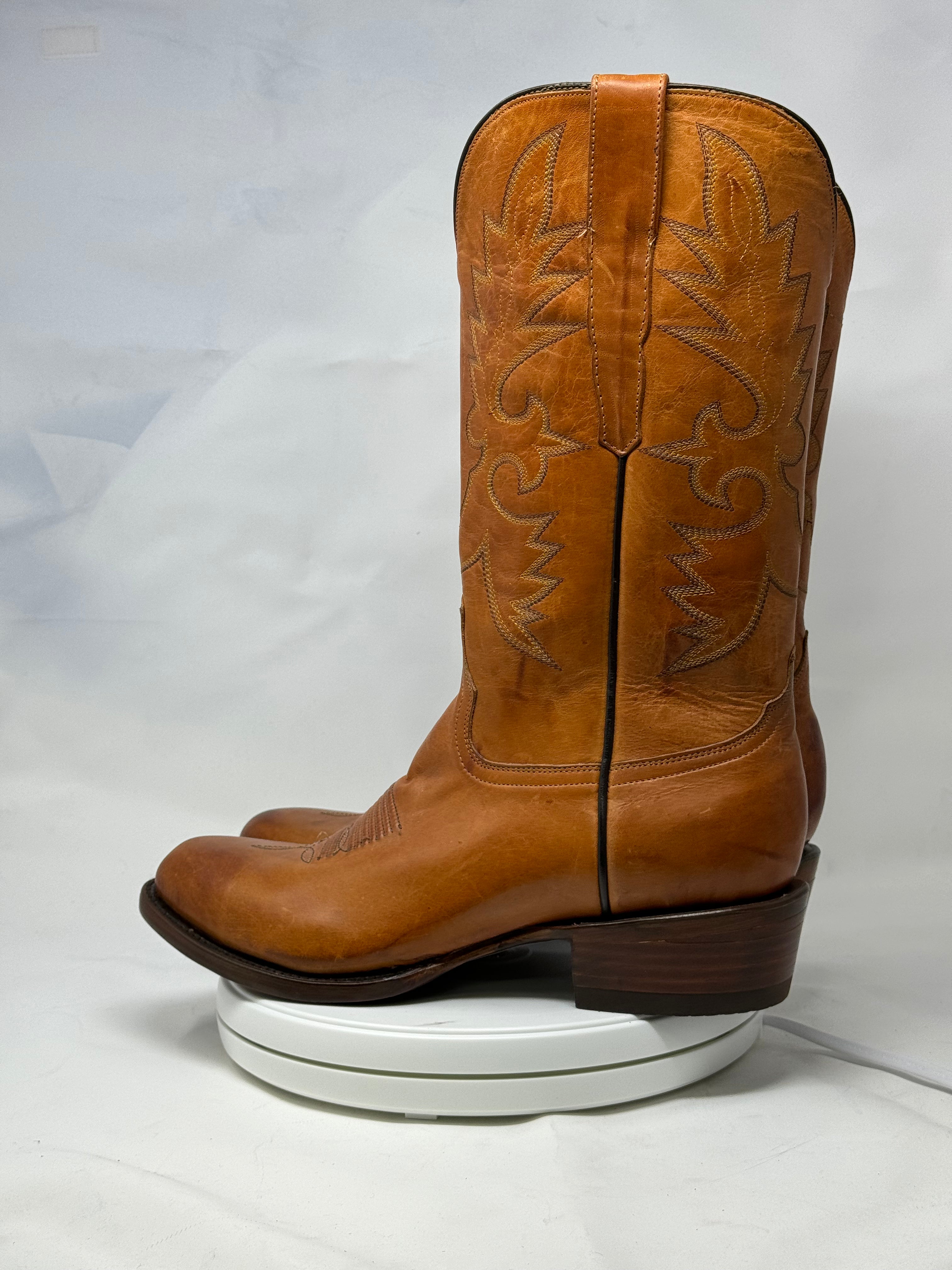 DJ1021 | Don Juan Boots Men's Honey Ranch Hand Burnished R Toe