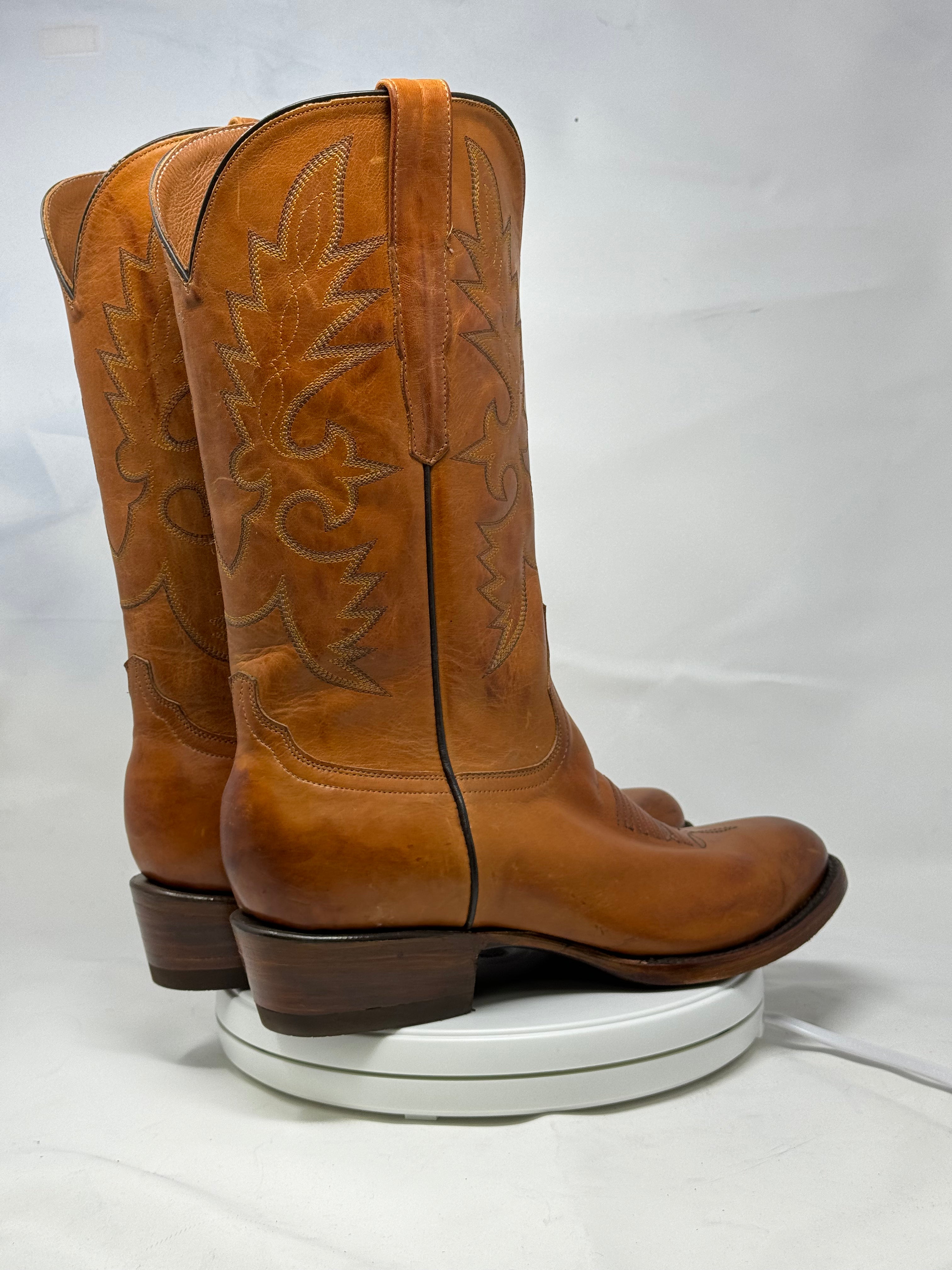 DJ1021 | Don Juan Boots Men's Honey Ranch Hand Burnished R Toe
