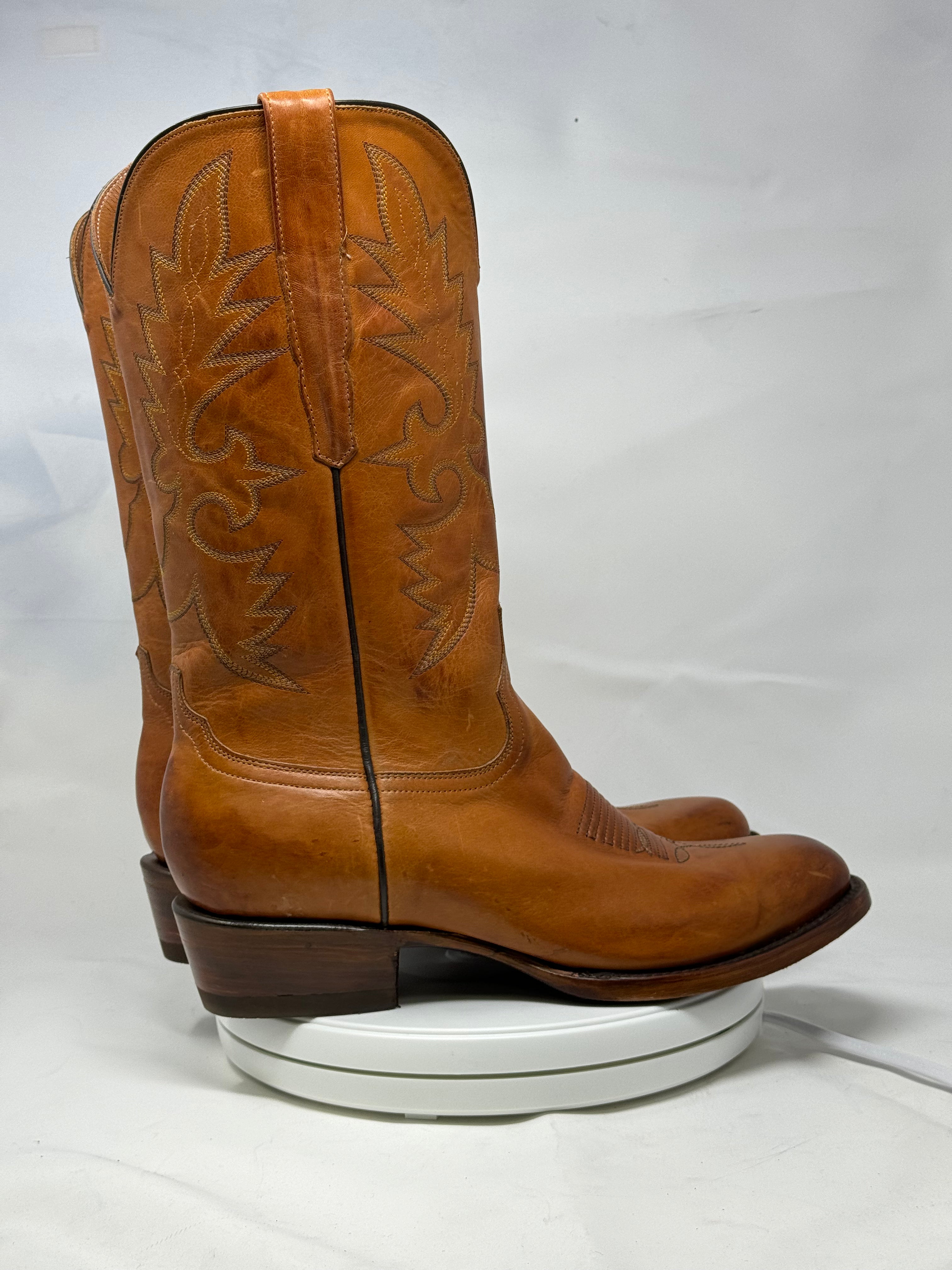 DJ1021 | Don Juan Boots Men's Honey Ranch Hand Burnished R Toe
